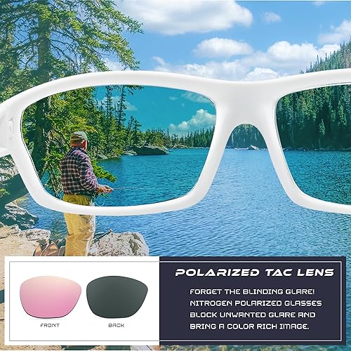 Miniatura 237 de Nitrogen - Gafas de sol deportivas polarizadas envolventes para hombre y mujer, UV400, para conducir, pescar, correr, andar en bicicleta, gafas