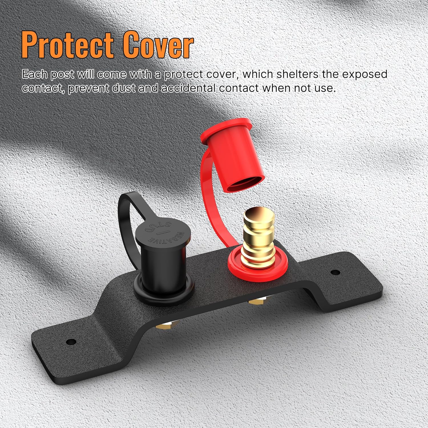 Joinfworld Remote Battery Terminals Heavy Duty Battery Relocation Kit with Bracket Cable Battery Remote Terminal Jumper Post for Car Can-Am X3 UTV ATV