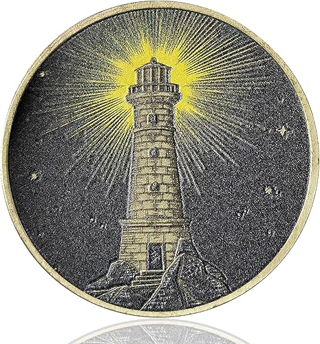 Luminous Beacon in the Depths of Sobriety - Iluminando el camino a través de la oscuridad, medallón de recuperación AA reflexivo regalo de sobriedad