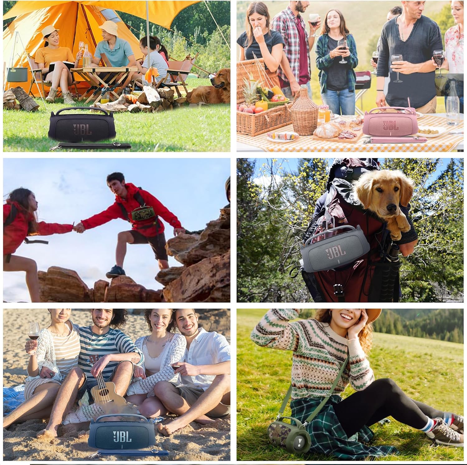 co2CREA Silicone Case for JBL Charge 5 Portable Waterproof Bluetooth Speaker, Portable Travel Soft Cover with Shoulder Strap, Protective Skin Case (Black) - Image 9