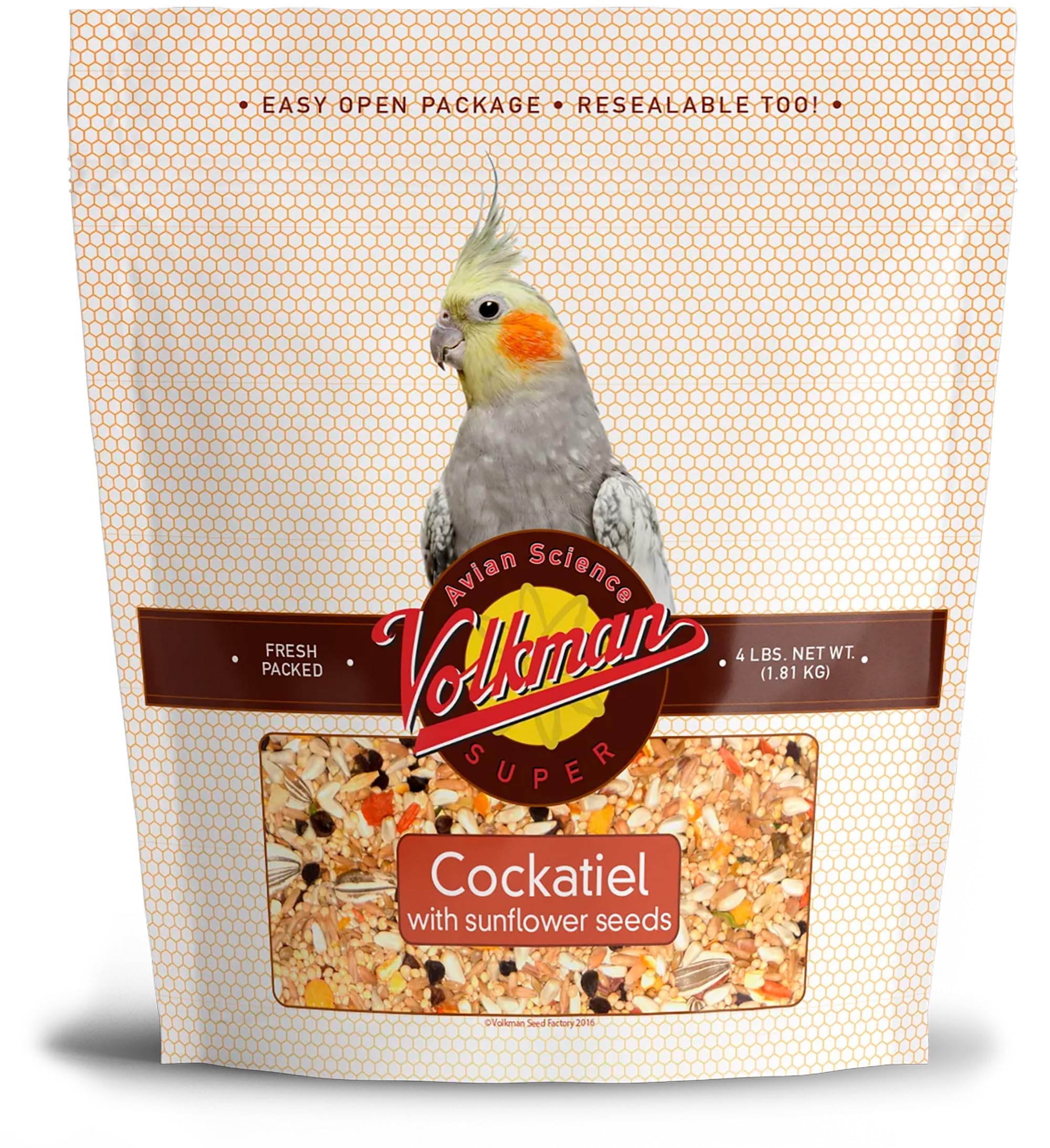 Seed Avian Science Super Cockatiel with Sunflower Bird Food 4lb