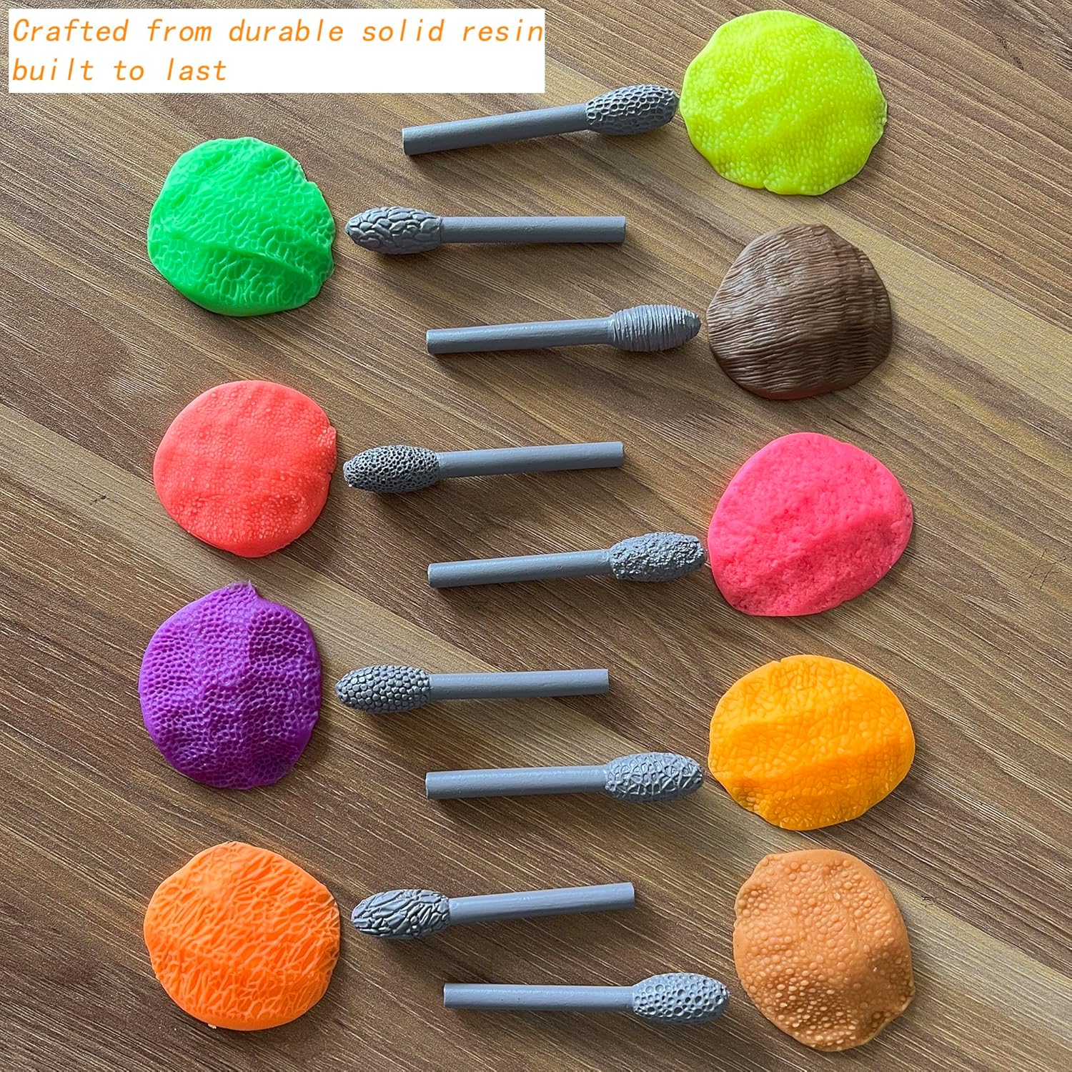 Texture Tool Sets for Clay Art - Oval Clay Modeling Pattern Rollers kit with Ergonomic Handles for Polymer Clay, Pottery, Ceramics, Sculpting Tools, Paint Sticks, DIY Crafts (9 Pcs)