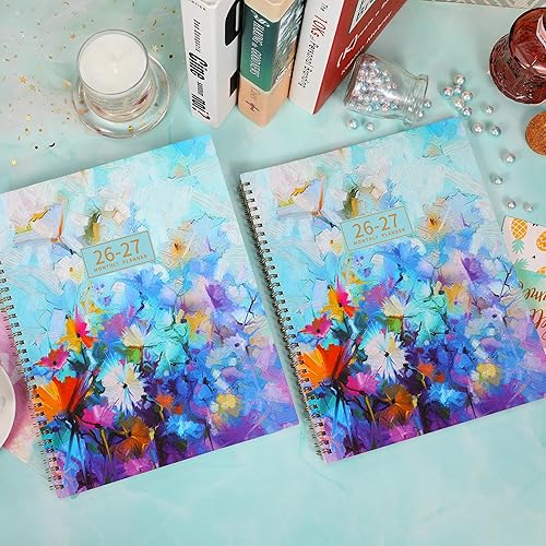 Miniatura 7 de Agenda mensual 2026-2027, enero 2026 a diciembre de 2027, 9 x 11 pulgadas, agenda mensual de 2 años 2026-2027, vacaciones, pestañas mensuales,