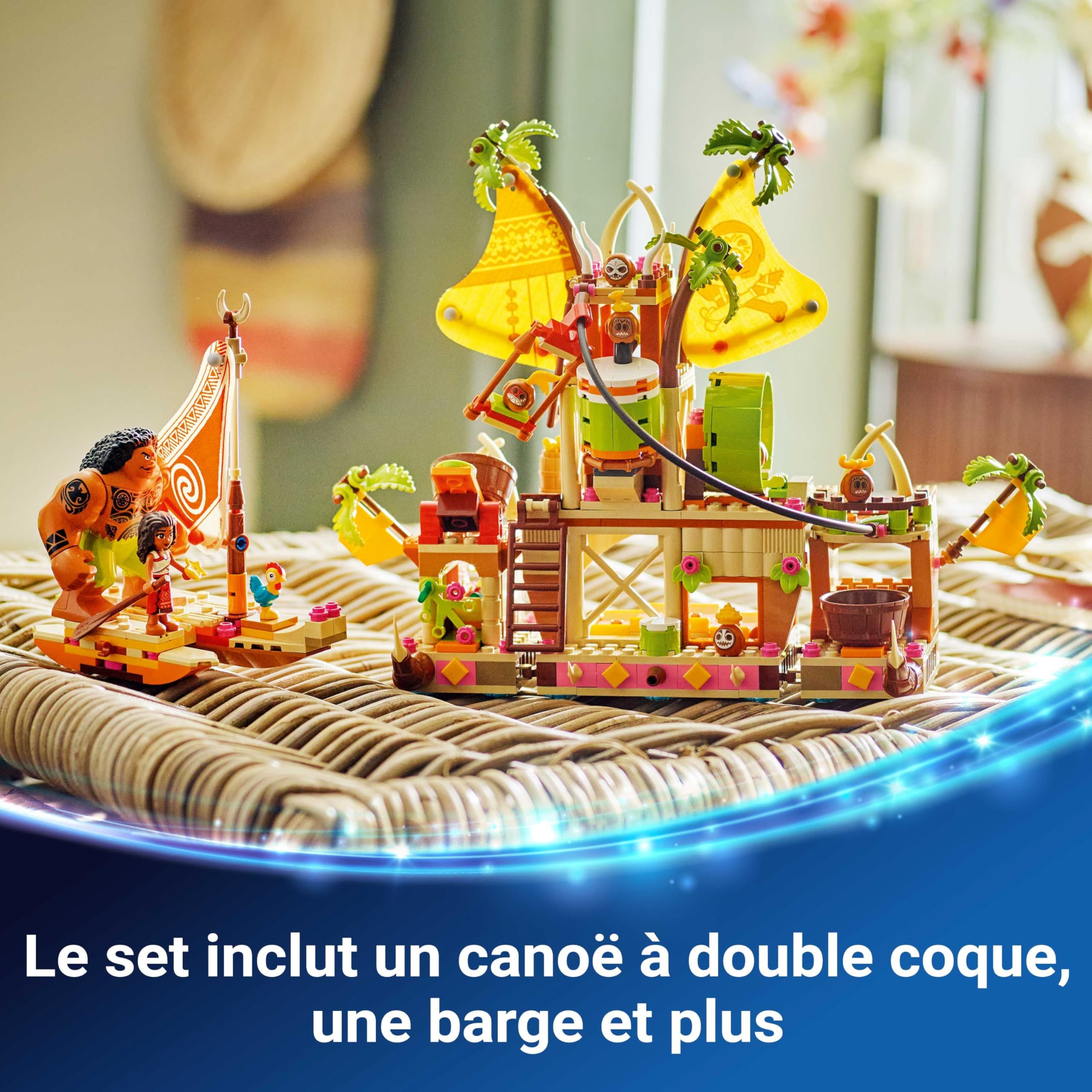 LEGO ǀ Disney Vaiana 2 Le Navire des Kakamora - Jeu de Construction pour Fille ou Garçon dès 7 Ans - Maquette de Bateau, Mini-Poupée Vaiana & Figurine Maui - Cadeau d'anniversaire Collector 43258