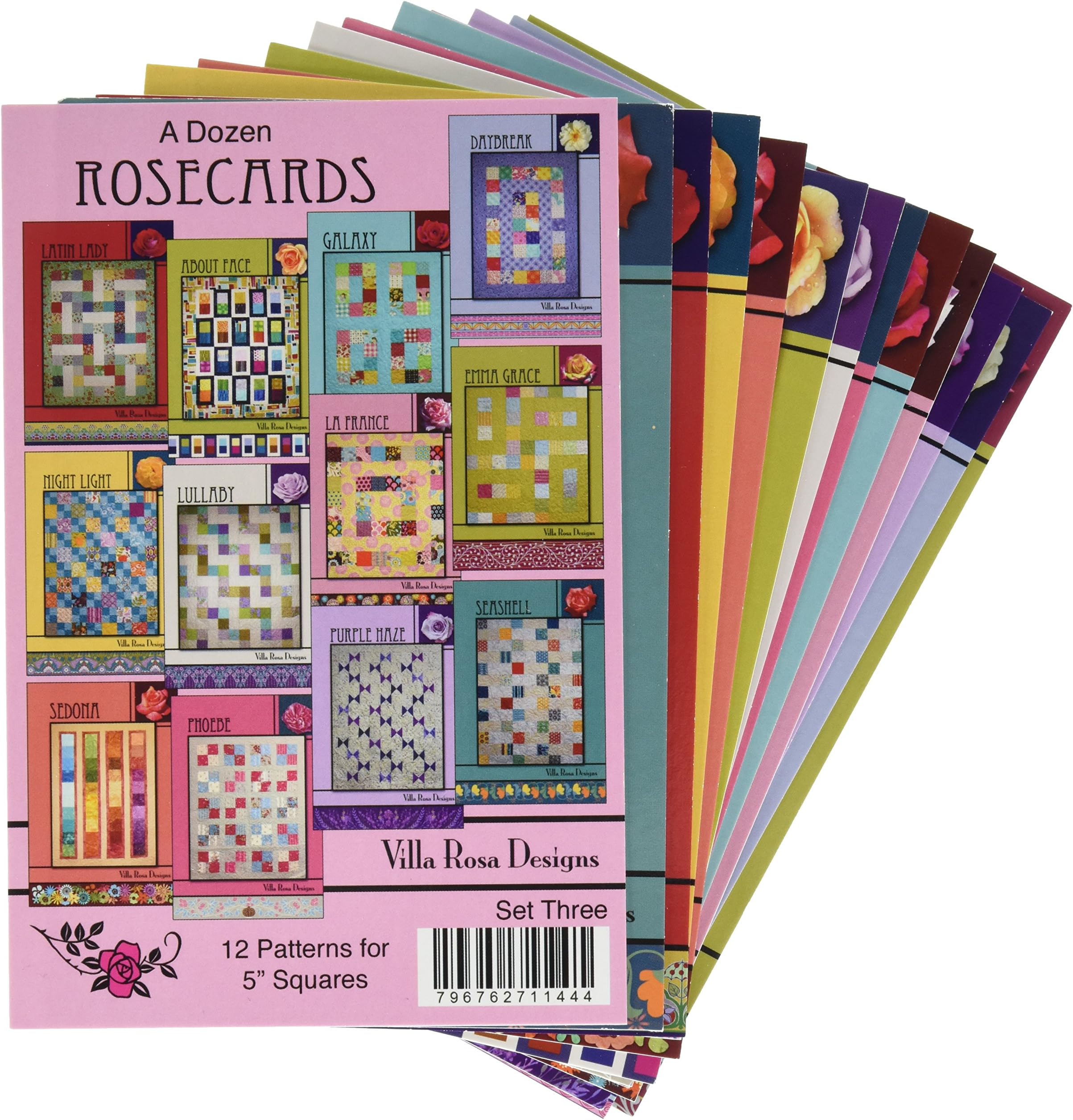 Villa Rosa Designs Dozen Rose Cards Set 3 Pattern
