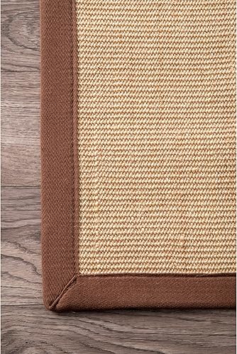 Miniatura 6 de nuLOOM Orsay - Alfombra de sisal tejida a máquina, 3 x 5 pies, color negro