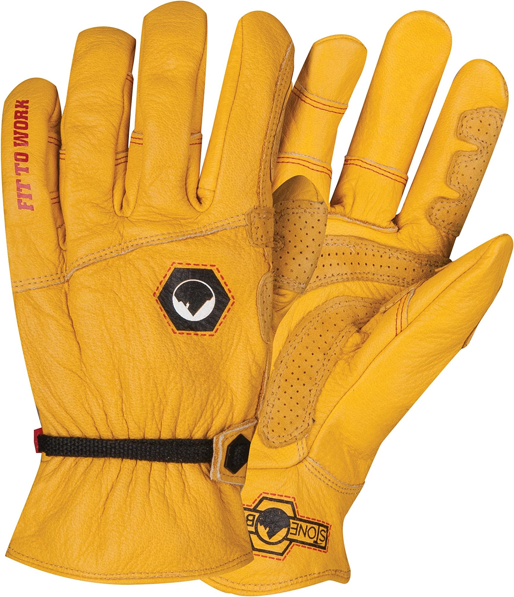 StoneBreaker Gloves Horseman Extra Large Work Glove, X-Large, Yellow