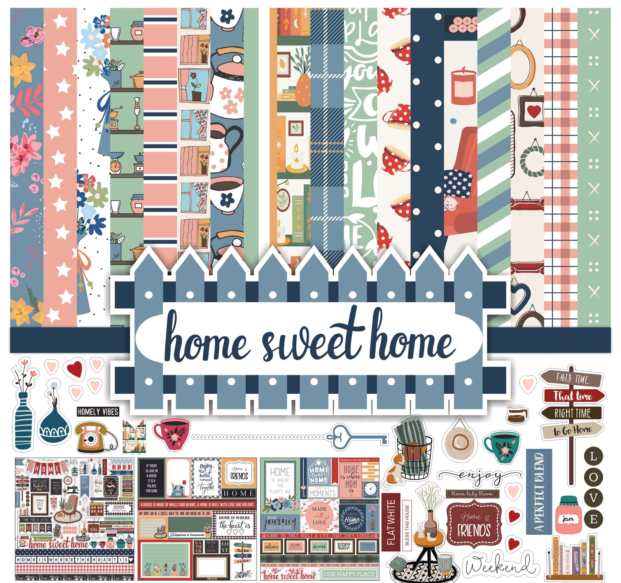 Papier cardstock Sweet Home 12 "X12" pour fabriquer des cartes de souvenirs