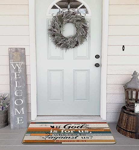 Miniatura 10 de Tapete para puerta de entrada de casa de abuelos con reglas de casa de campo, para interiores y exteriores, tapete de puerta de entrada de casa