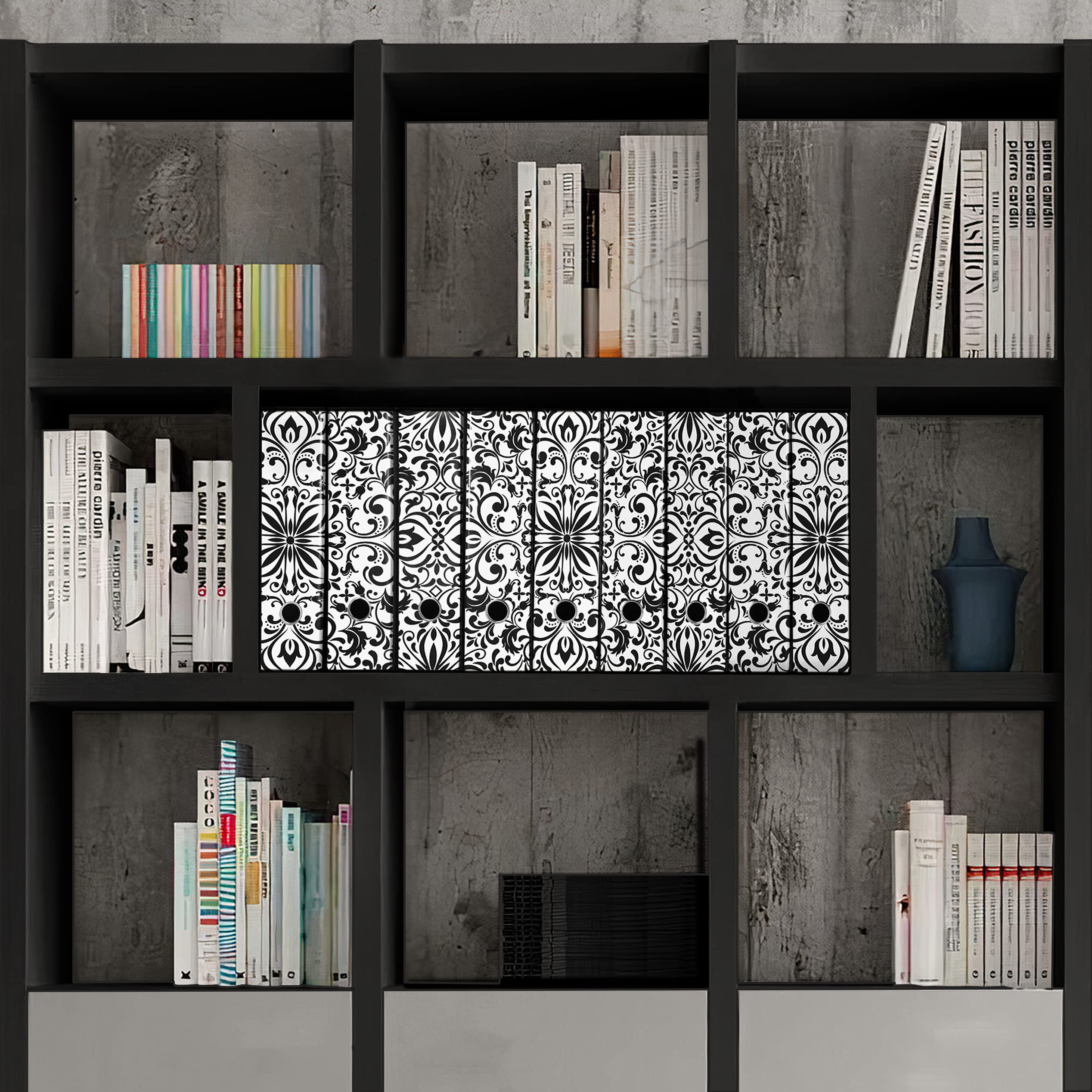 Set da 9 raccoglitori ad anelli DAMASCO - Faldoni SHAREPRINTING (H34 con 2 anelli)