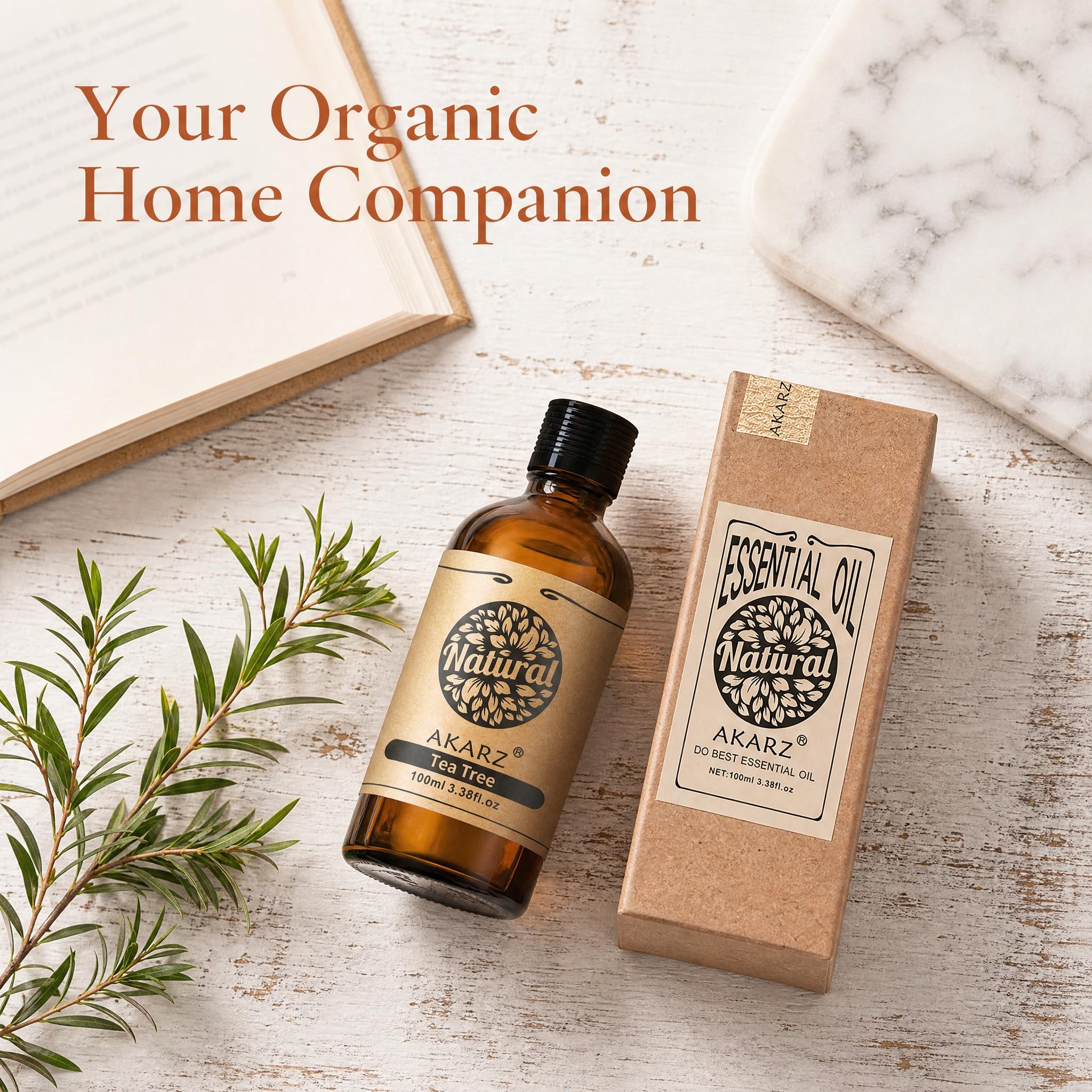 AKARZ 100ml Olejek esencjny z Melaleuca - Naturalny olejek aromatyczny do dyfuzorów, lamp aromatycznych i aromatów pomieszczeń
