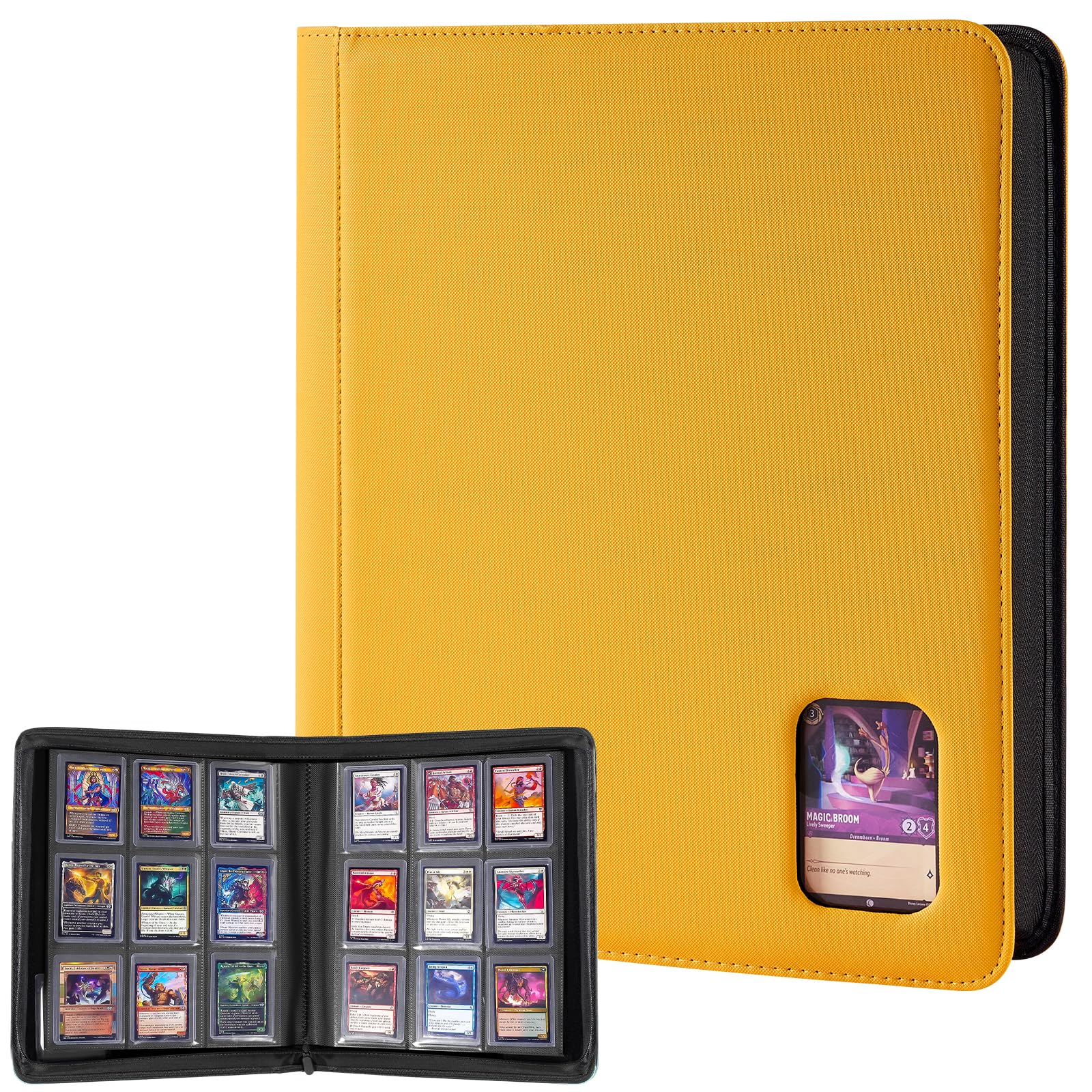 ProCase Top Loader Binder, 9 Pocket Holds 324 Toploaders, Deepyellow โ image 1