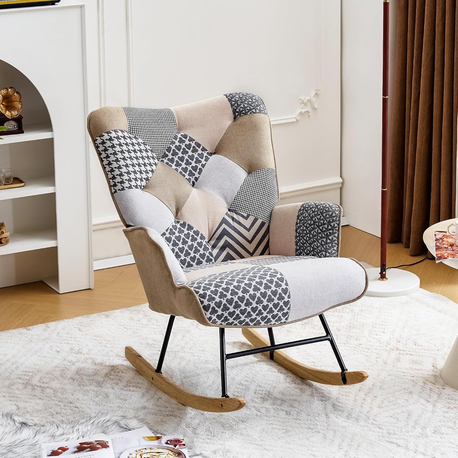 Fahomiss Rocking Chair Nursery Rocking Chair for Nursery Glider Chair with High