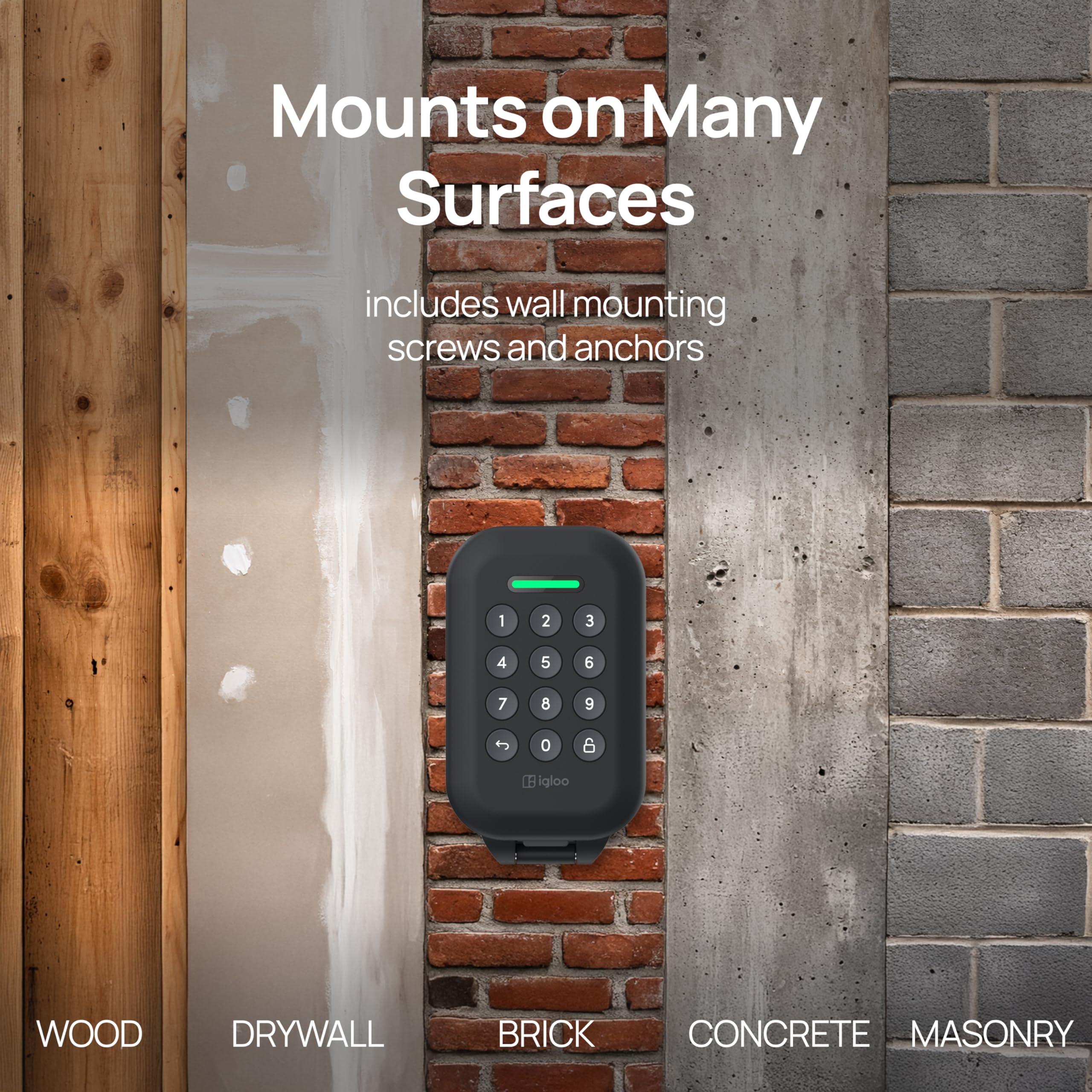 igloohome Caja de seguridad inteligente impermeable con códigos PIN sin conexión y control de aplicación Bluetooth (iOS y Android). Para Airbnb, agentes inmobiliarios y contratistas.