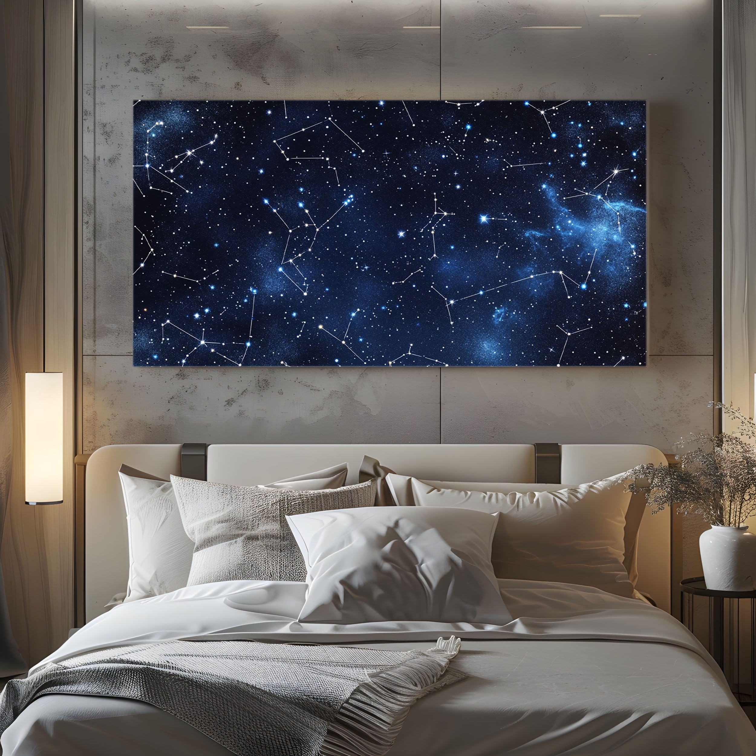 ZORYAN Quadri Moderni Costellazione Spaziale Grandi con Cornice 80x160cm