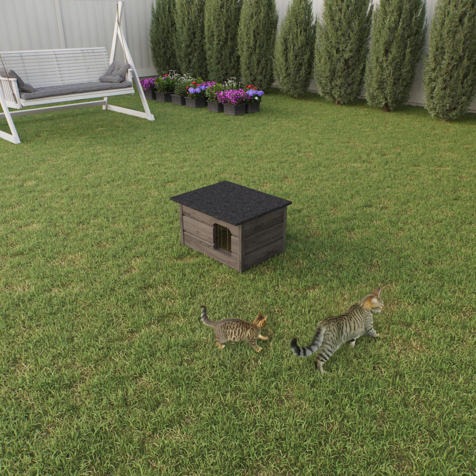 Kattenhuis - Geïsoleerd - Voor Buiten - Weersbestendig - 58 X 49,5 X 3