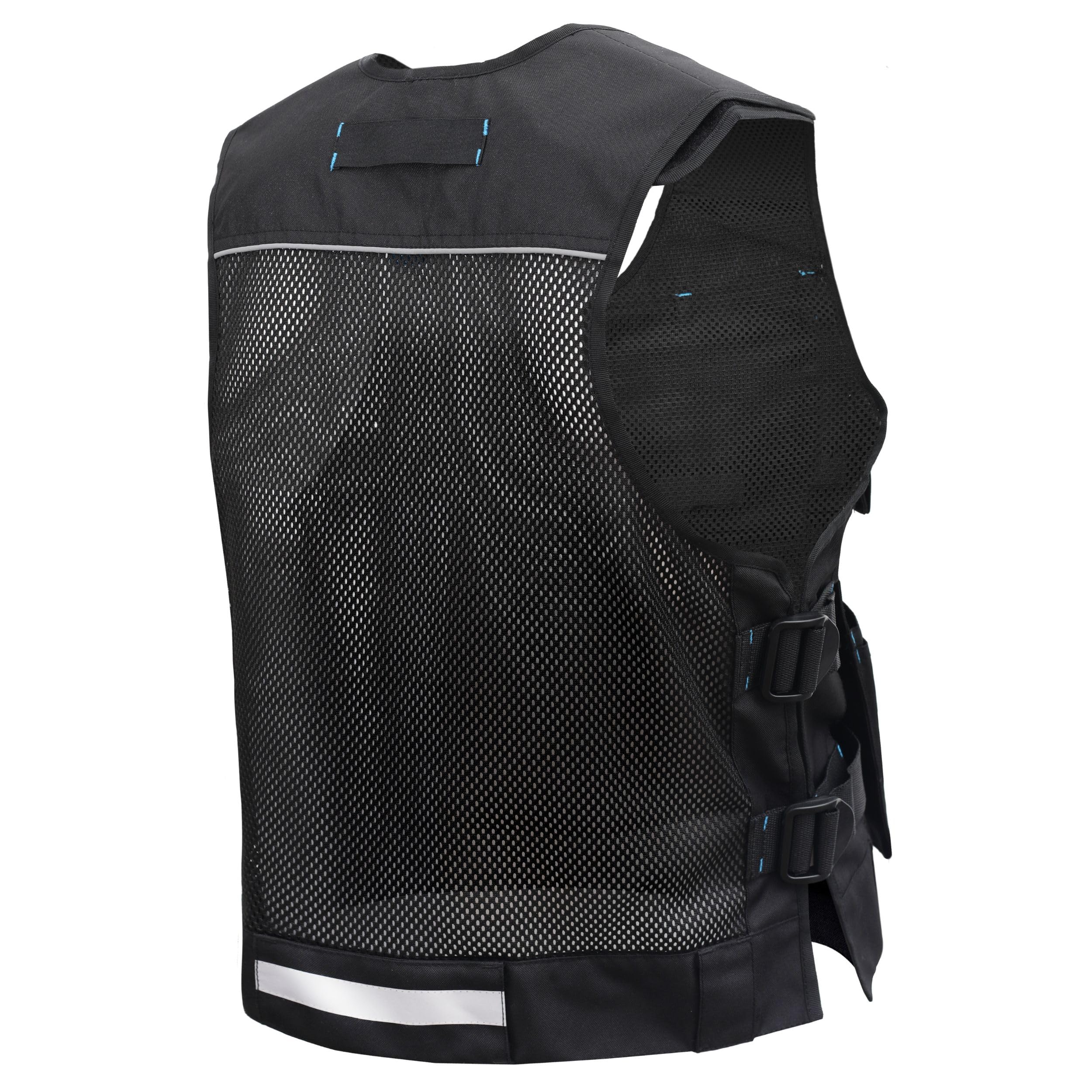 Högert Technik - Helwig - Chaleco de trabajo para hombre, color negro liso, tejido 100% poliéster Oxford 600D, chaleco de trabajo, chaleco de trabajo para hombre con muchos bolsillos, chaleco de