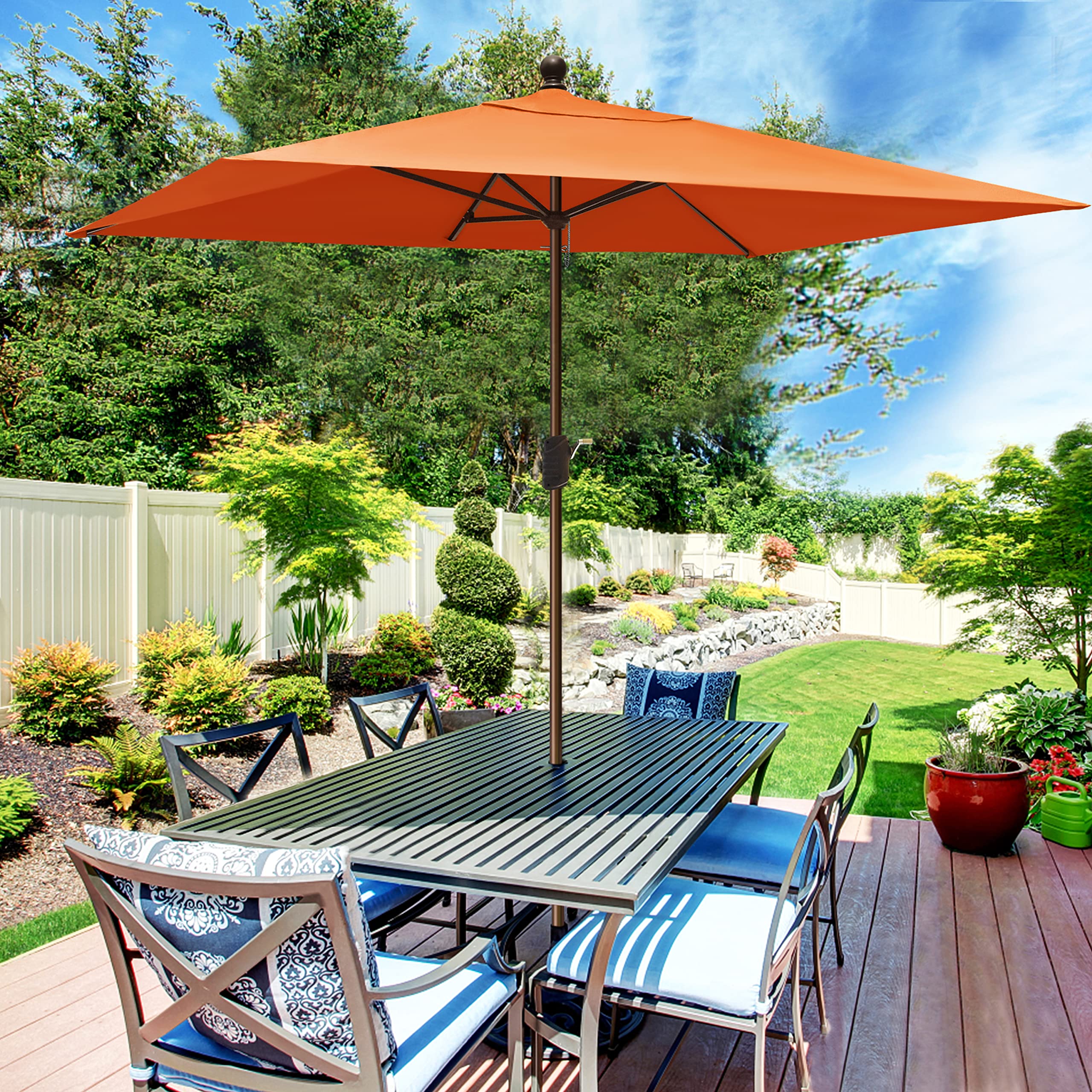 bradford patio 6.5 square market umbrella Amazon.com : EliteShade USA 10-Year-Non-Fading 6.5x10Ft Rectangular Market  Umbrella Patio Umbrella Outdoor Table Umbrella with Ventilation, Rust :  Patio, Lawn & Garden
