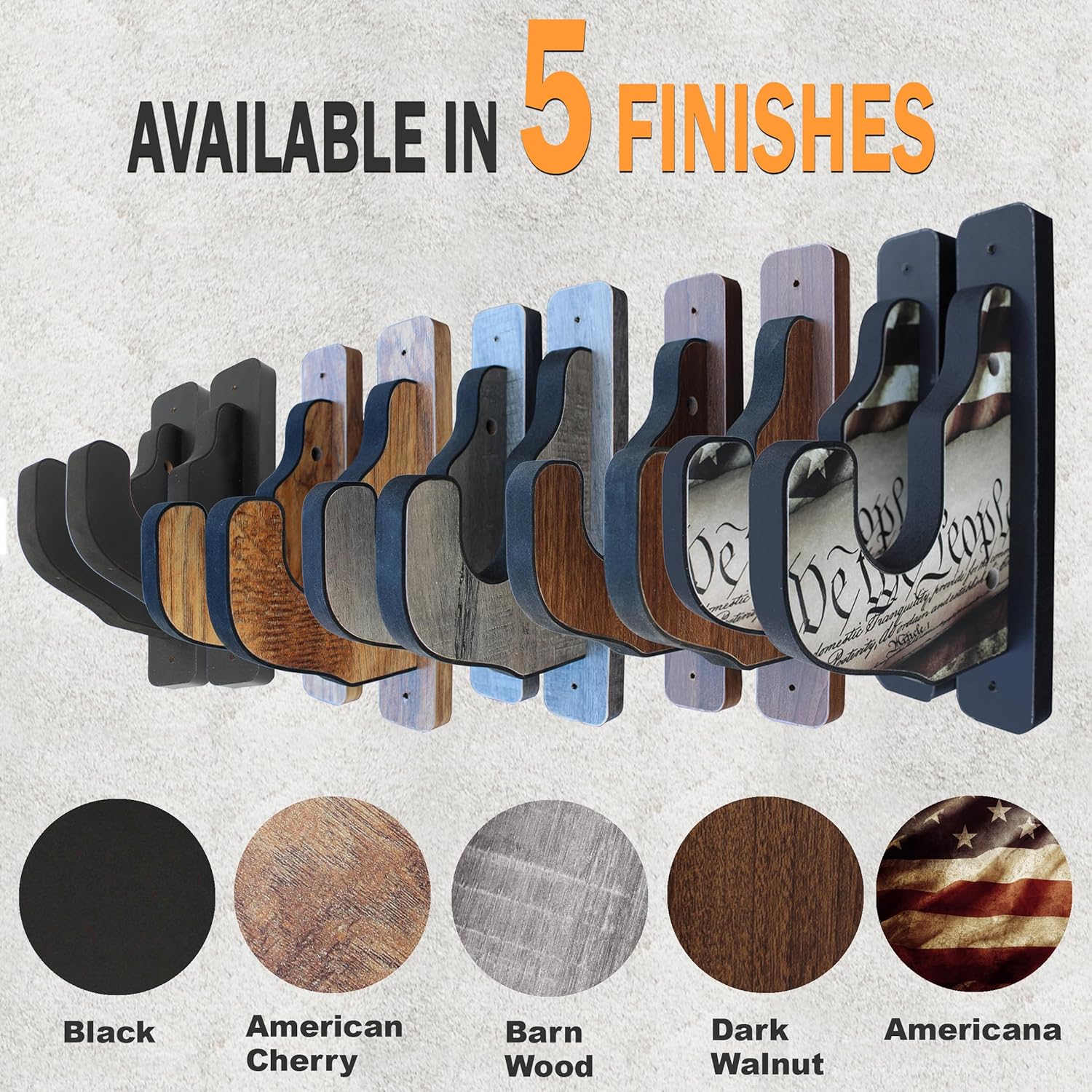 Rush Creek Creations | Indoor 1-Gun Rack for Wall for Shooting Rifles and Airsoft Shotguns, Single Gun Storage for Real Guns/Firearms, Premium Alternative for Single Gun Safe for Rifles and Pistols