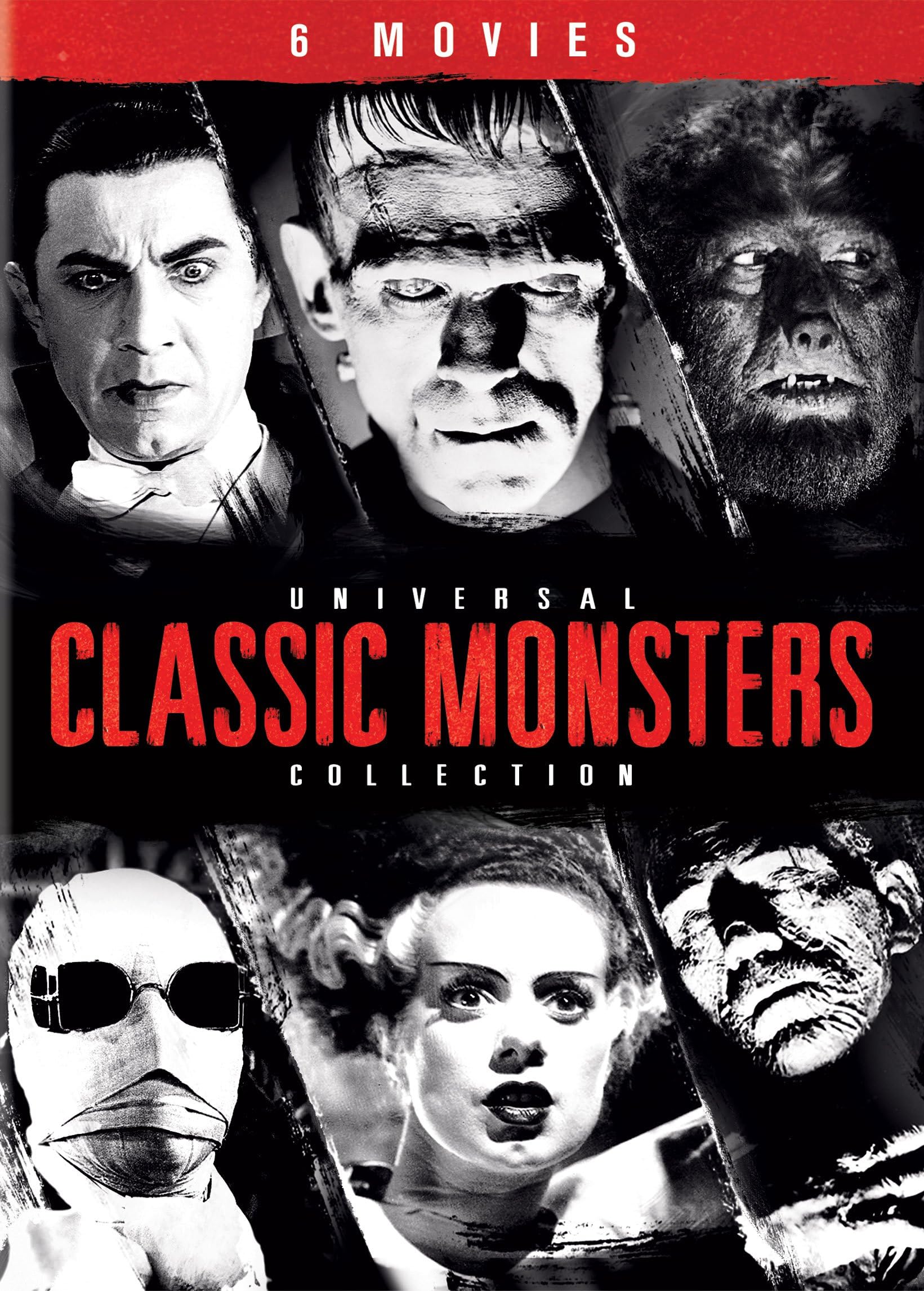 Universal Classic Monsters 6-Movie Collection (Dracula / Frankenstein / The Bride of Frankenstein / The Wolf Man / The Invisible Man / The Mummy) [DVD]