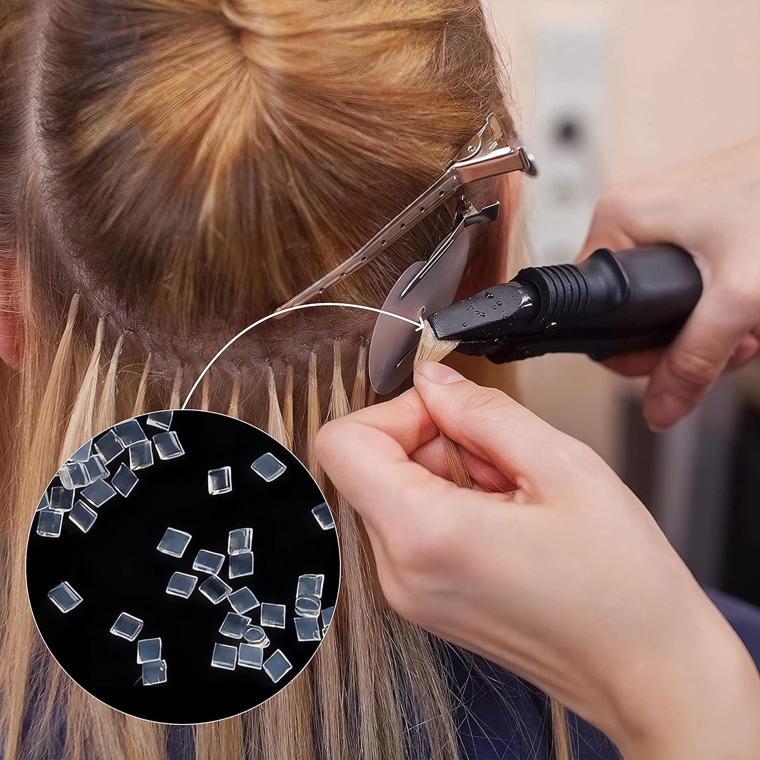 Italian Keratin Glue Hair Adhesive Beads for Hot Fusion Nail/I Tip Hair Extensions 80g- Transparent - Image 5