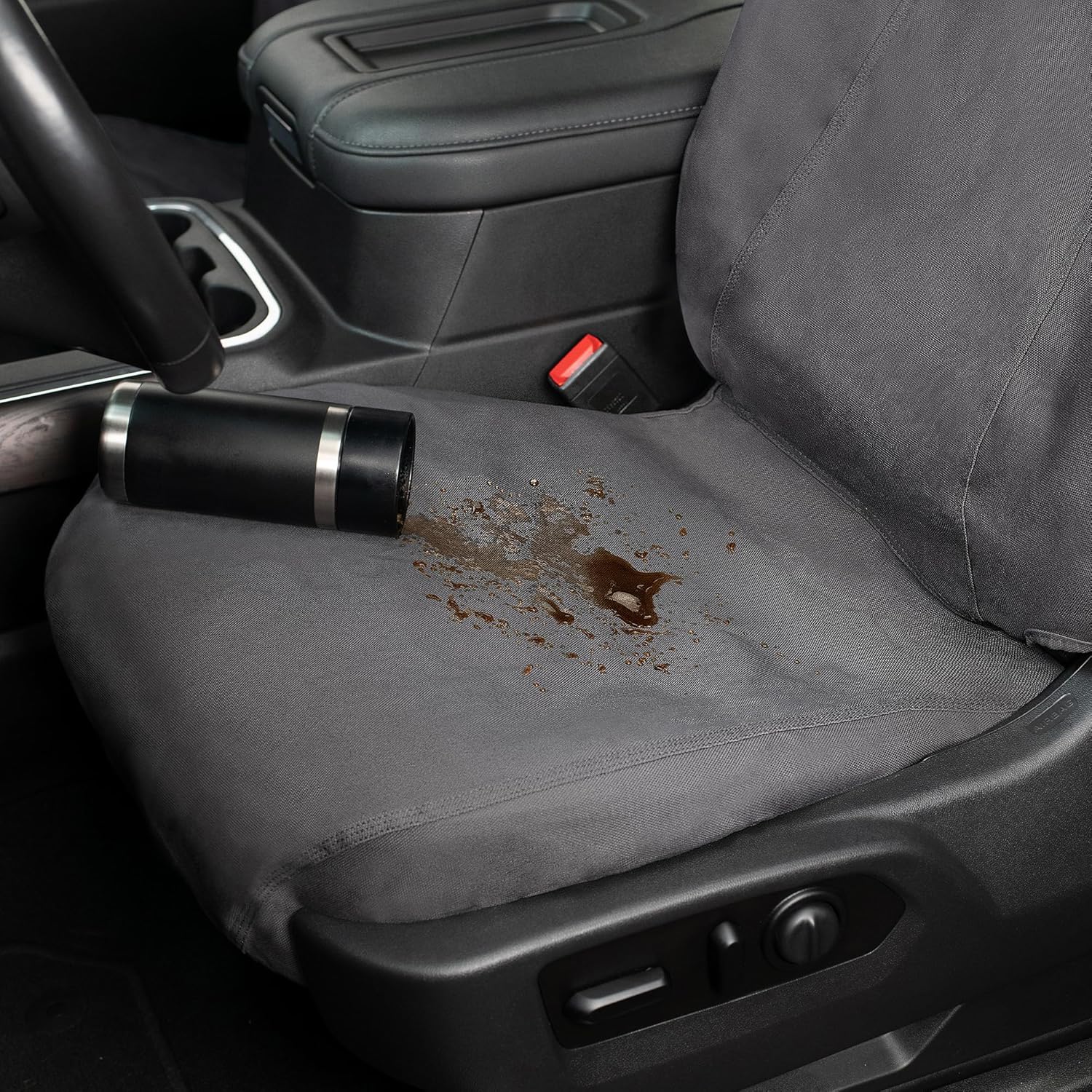 Covercraft Carhartt SeatSaver Custom Seat Covers for 2021-2026 Ford F-150 & 2022-2026 F-150 Lightning, 2023-2026 F-250/F-350/F-450/F-550-1st Row Bucket Seats, Duck Weave Gravel