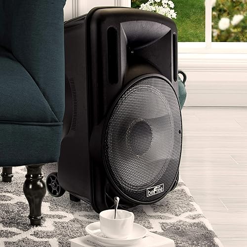 Miniatura 9 de beFree Sound 12 pulgadas 2500 vatios Bluetooth portátil partido PA altavoz con luces iluminadoras y USBMicroSDAUX-inFM RadioDV12V entradas