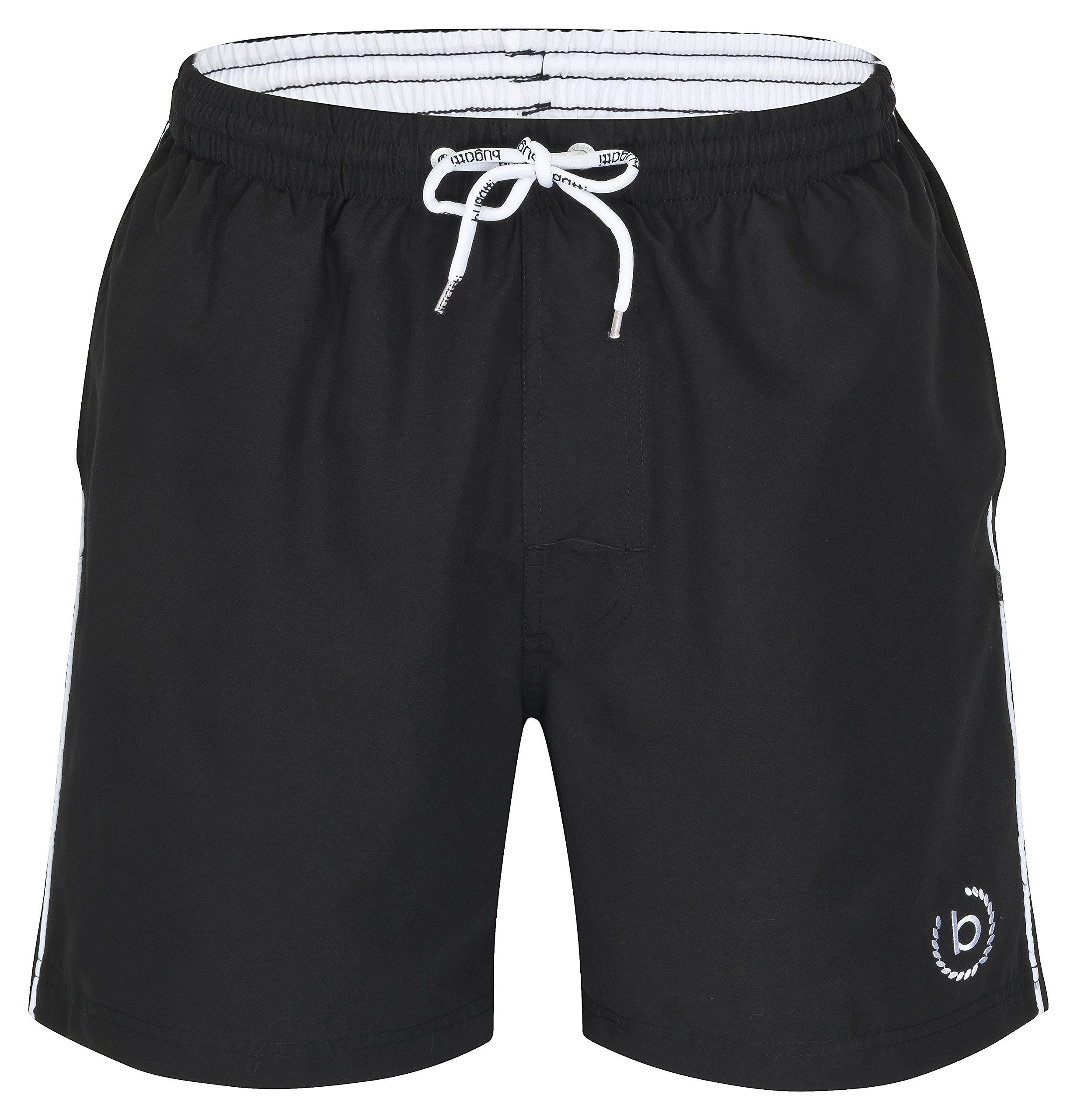 Bugatti Men's Black_2 Bugatti® - Swimming Shorts In Navy, Turquoise Or Black - L