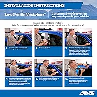 Vista 4 de Auto Ventshade [AVS] Ventvisor de perfil bajo / protector de lluvia Compatible con GMC Acadia 2007 - 2016, Acadia Limited 2017 - humo, 4 piezas