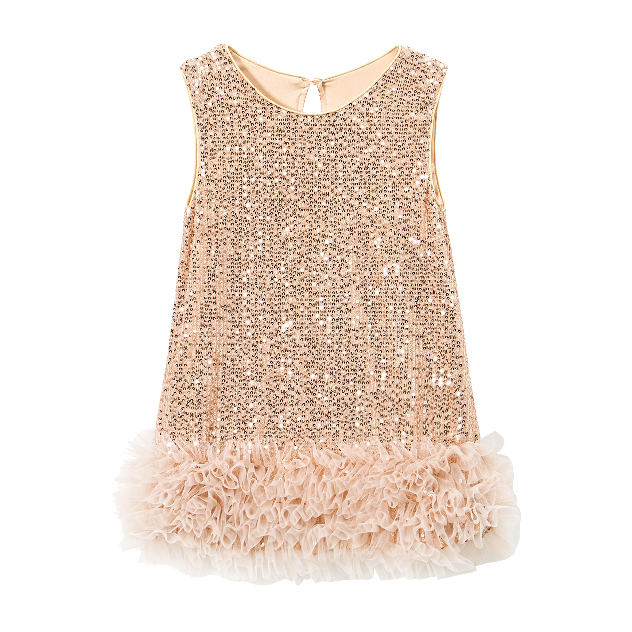 Miipat Toddler Girls Sequin Dress A-Line Sparkly Princess Party Dress