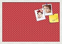 Vista 344 de PinPix Tablero de anuncios de corcho de 12 x 12 pulgadas. Este tablero decorativo enmarcado viene con diseño de círculos B W y un marco blanco