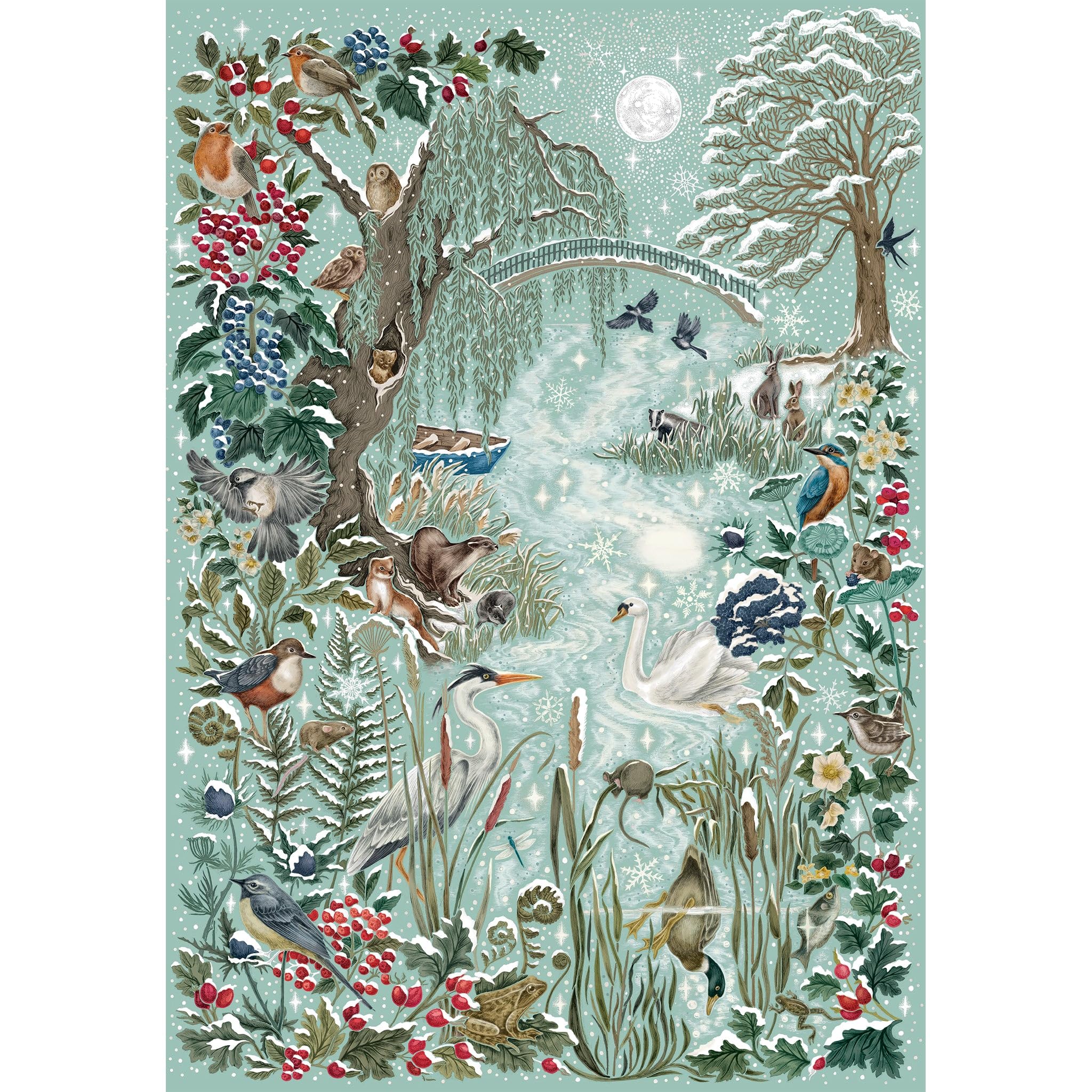 Gibsons Frosted River 1000 Piece Jigsaw Puzzle for Adults & Teens, Challenging Stunning Winter Wonderland Artwork - Image 3