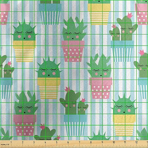 Vista 611 de Lunarable The Yard, tela azul real de The Yard, patrón de cerámica inspirado en el Medio Oriente estilo marroquí, estampado oriental, tela de satén