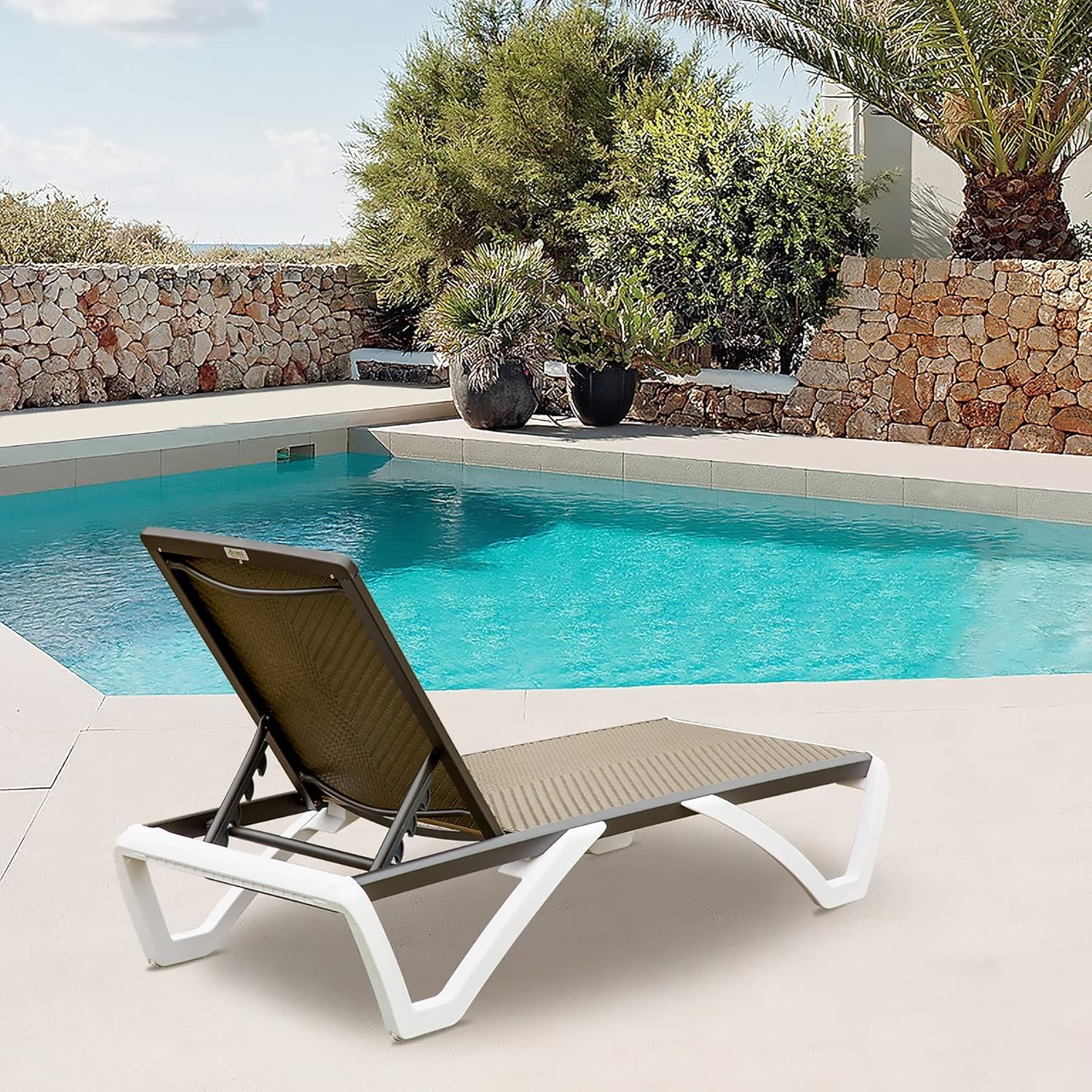 Domi Outdoor Lounge Chairs with Adjustable Backrest, Patio
