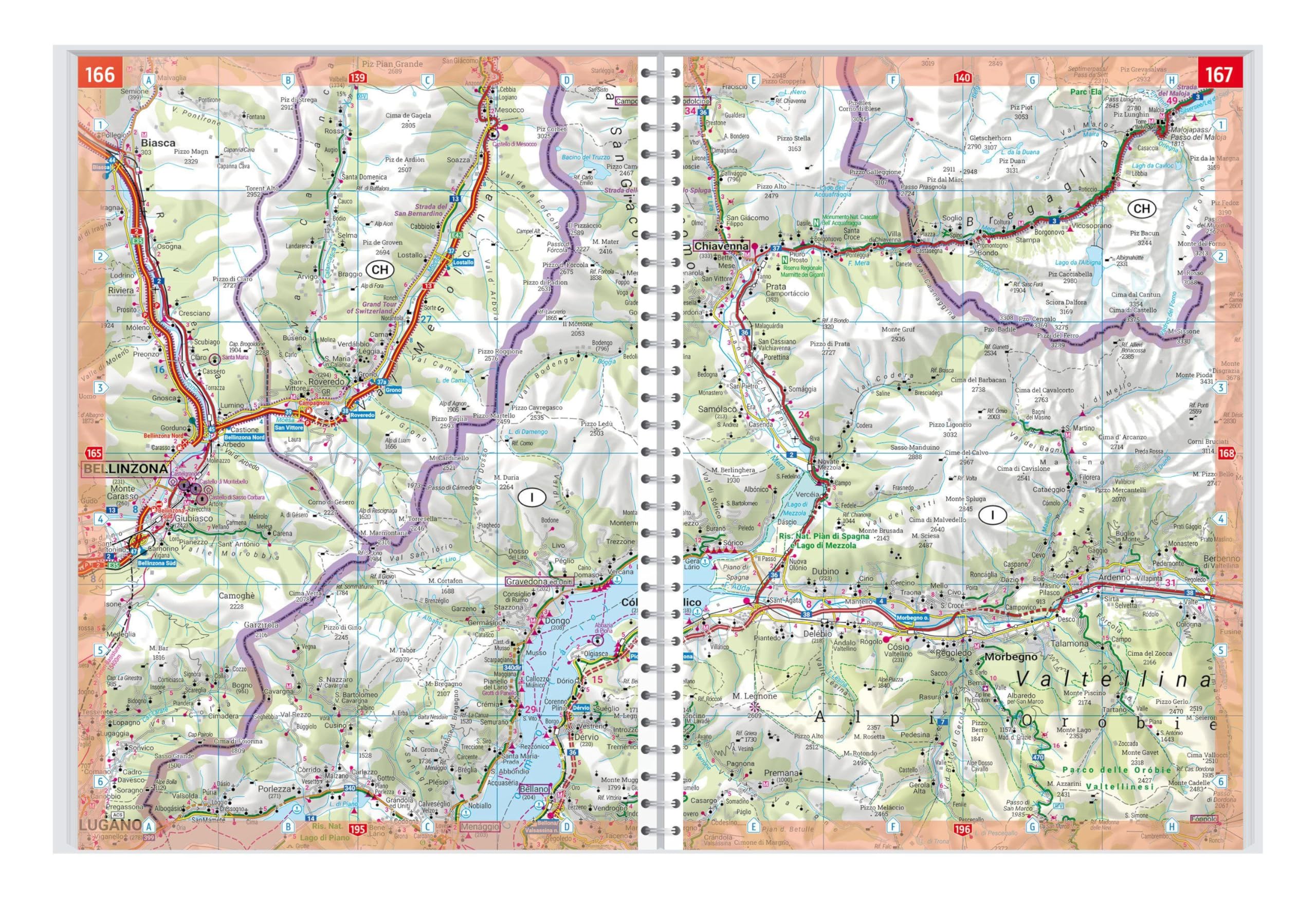 freytag & berndt Autoatlas Die Alpen 1:150.000: Straßenatlas mit Spiralbindung: ALP