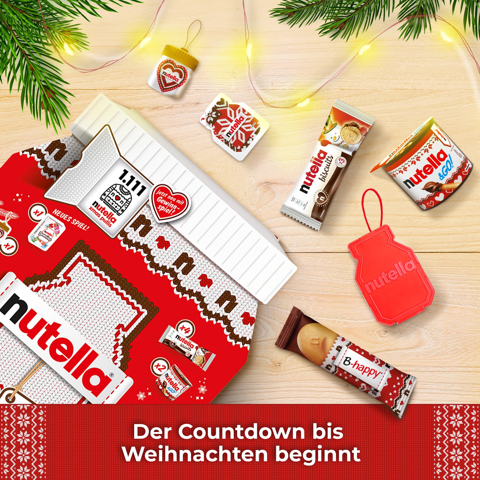 Nutella Adventskalender 2025 528g 24 festliche Leckereien Mini-Geschenke