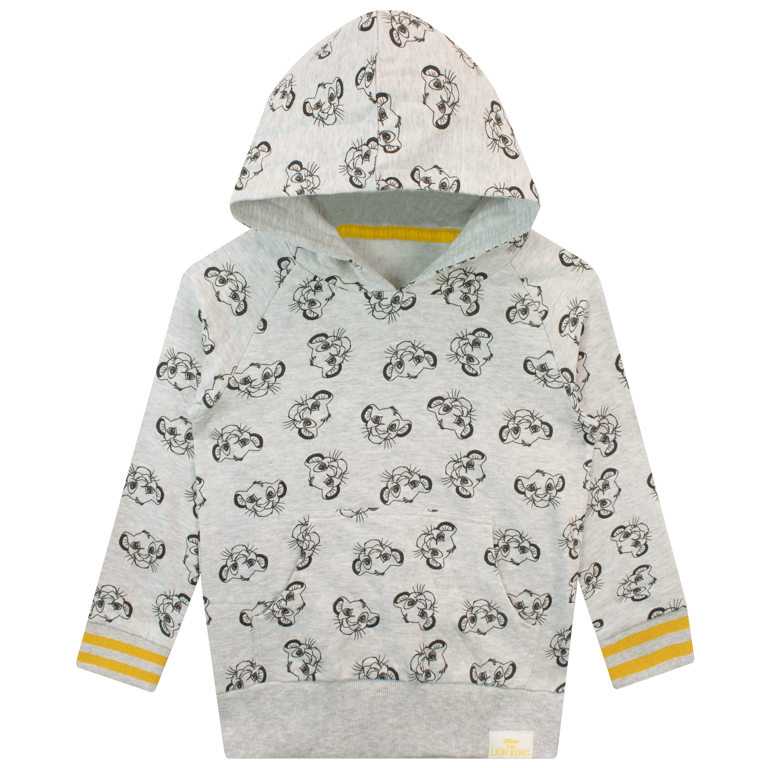 Disney Felpe con cappuccio per ragazzi Lion King Re Leone Grigio 3 - 4 Anni