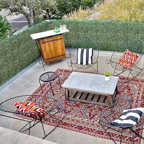 Miniatura 185 de Windscreen4less 6 paneles artificiales de boj de 20 x 20 pulgadas, seto topiario, plantas, hierba, pantalla de privacidad para exteriores, Boj