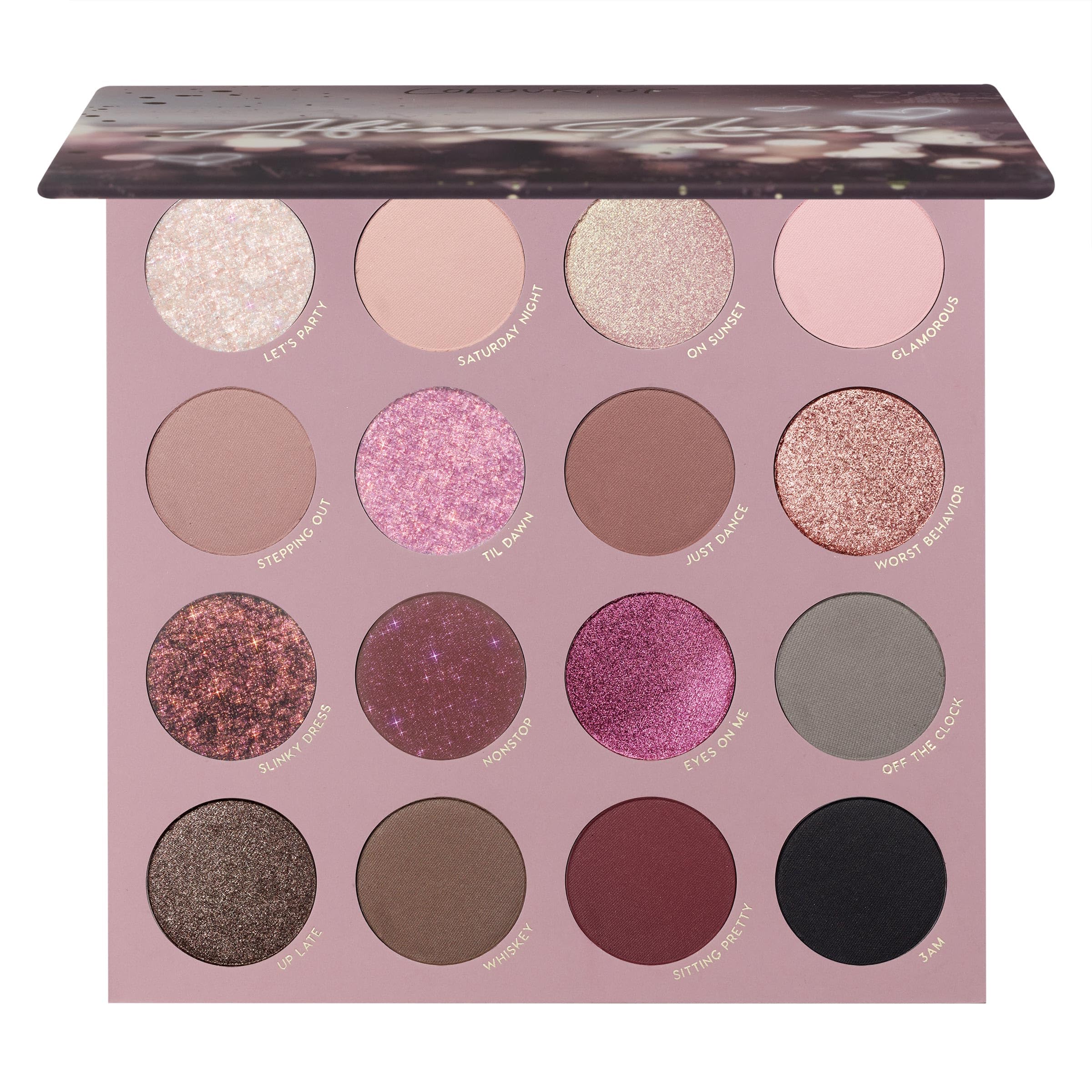ColourPopAfter Hours Eyeshadow Palette - Smokey Mauve Makeup Palette with Metallic, Matte, Glitter & Matte Sparkle Finishes - Buildable, Blendable & High-Pigment Formula (0.65 oz)