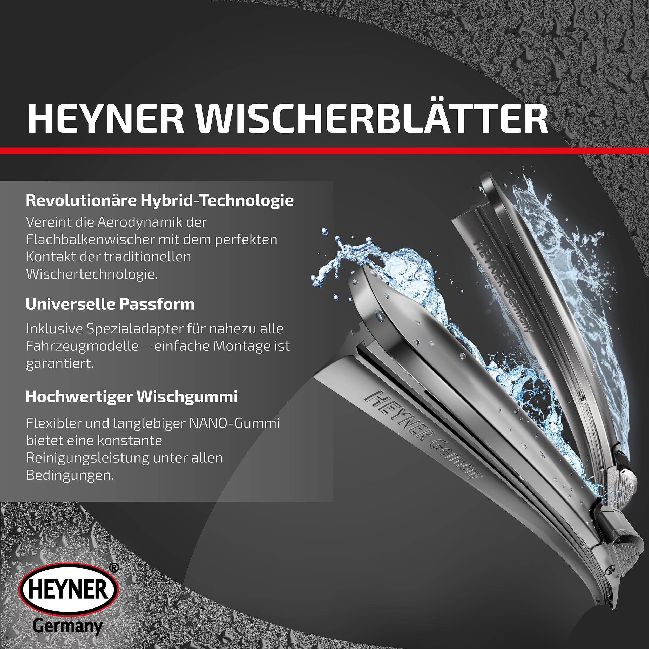 HEYNER Zestaw wycieraczek przedniej szyby do MAZDA 6 Sport Kombi 2008-2012 HYBRID