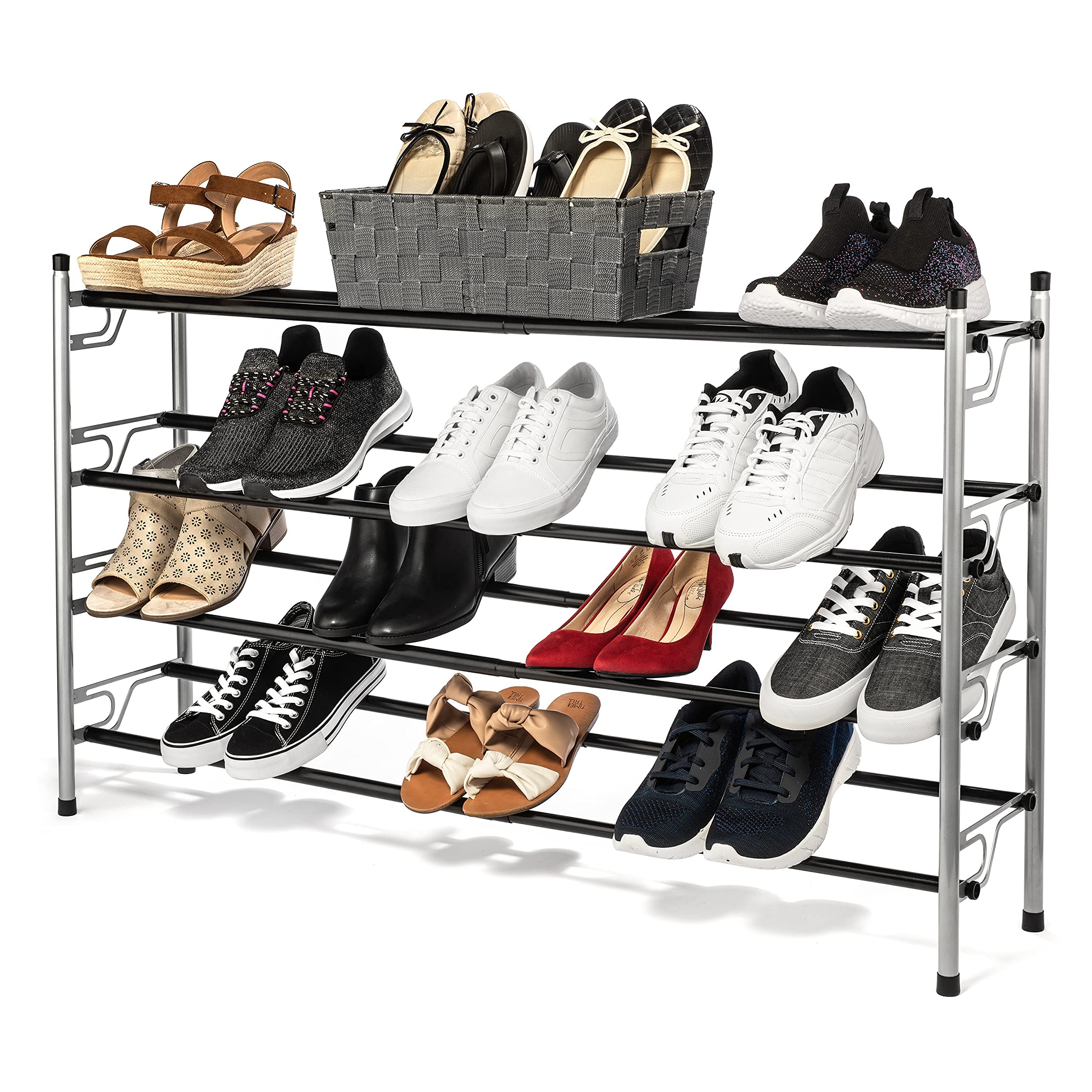 USTECH 4 Tier Expanding Shoe Rack Holiday