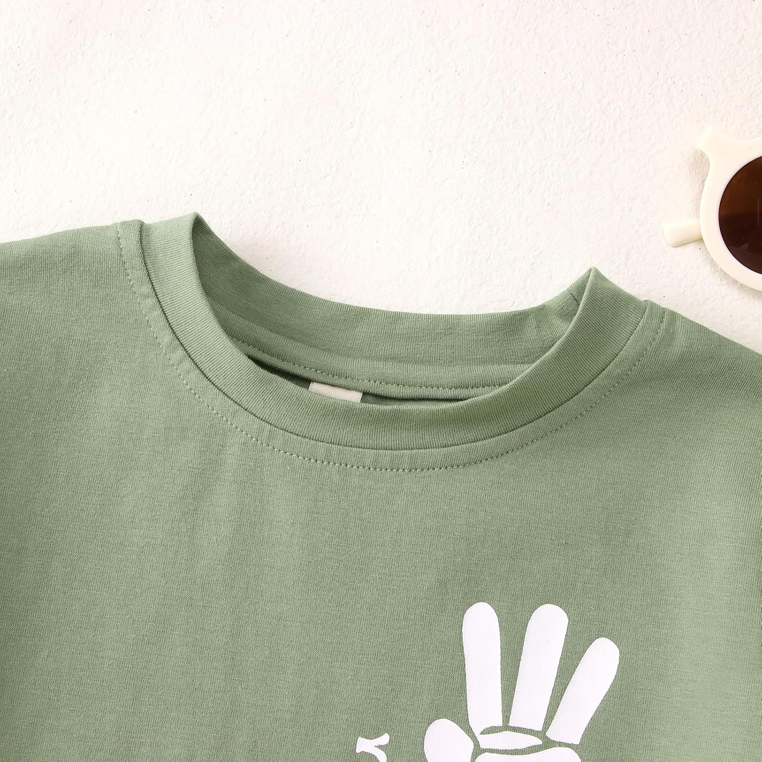 BOUTIKOME Young Wild and Three Birthday Boy Shirt 3rd Birthday Outfit 3 Year Old Boy T-Shirt Third B-Day Party Tees Tops