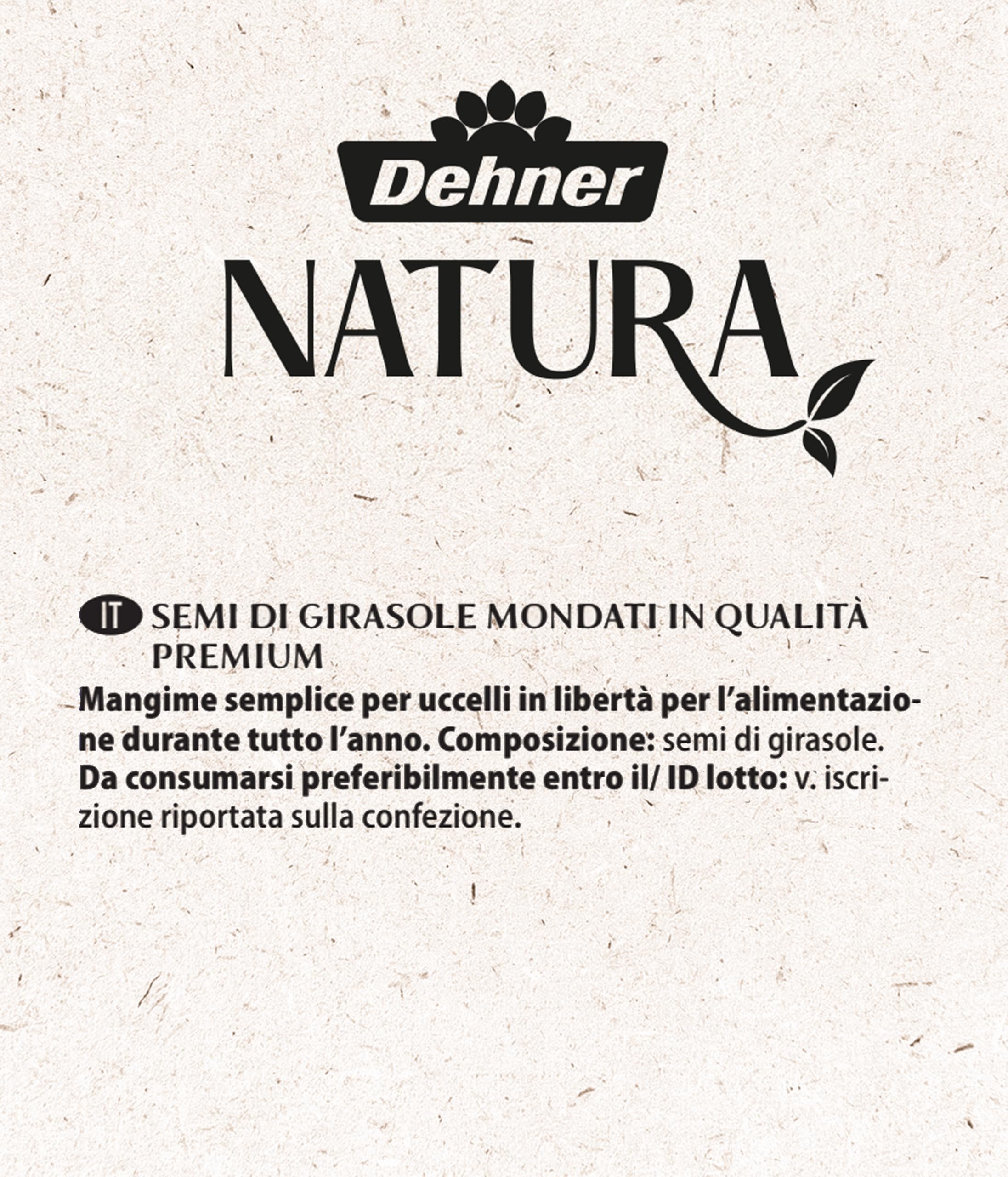 Dehner Natura Mangime per Uccelli Selvatici Semi di Girasole sbucciati 1 kg