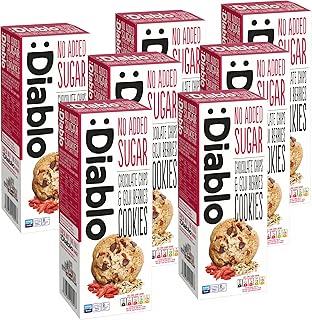 Sponsored Ad – Diablo No Added Sugar Cookies, Chocolate Chips & Goji Berries – Low Sugar Snacks, Cookies Biscuits for All, Sweetened with Maltitol, Ideal for Gifting, Festive Hampers & Holiday – 135g Pack of 7