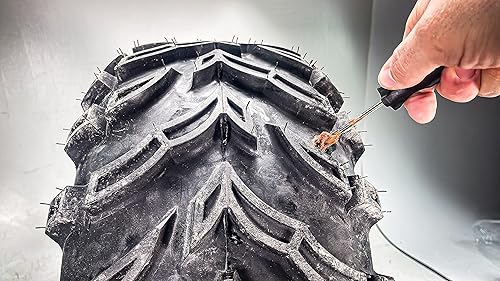 Miniatura 5 de Stop & Go 76002 Kit de reparación de neumáticos sin cámara de 8 piezas con tapón de cuerda y cemento de goma para pinchazos y planos en motocicleta,