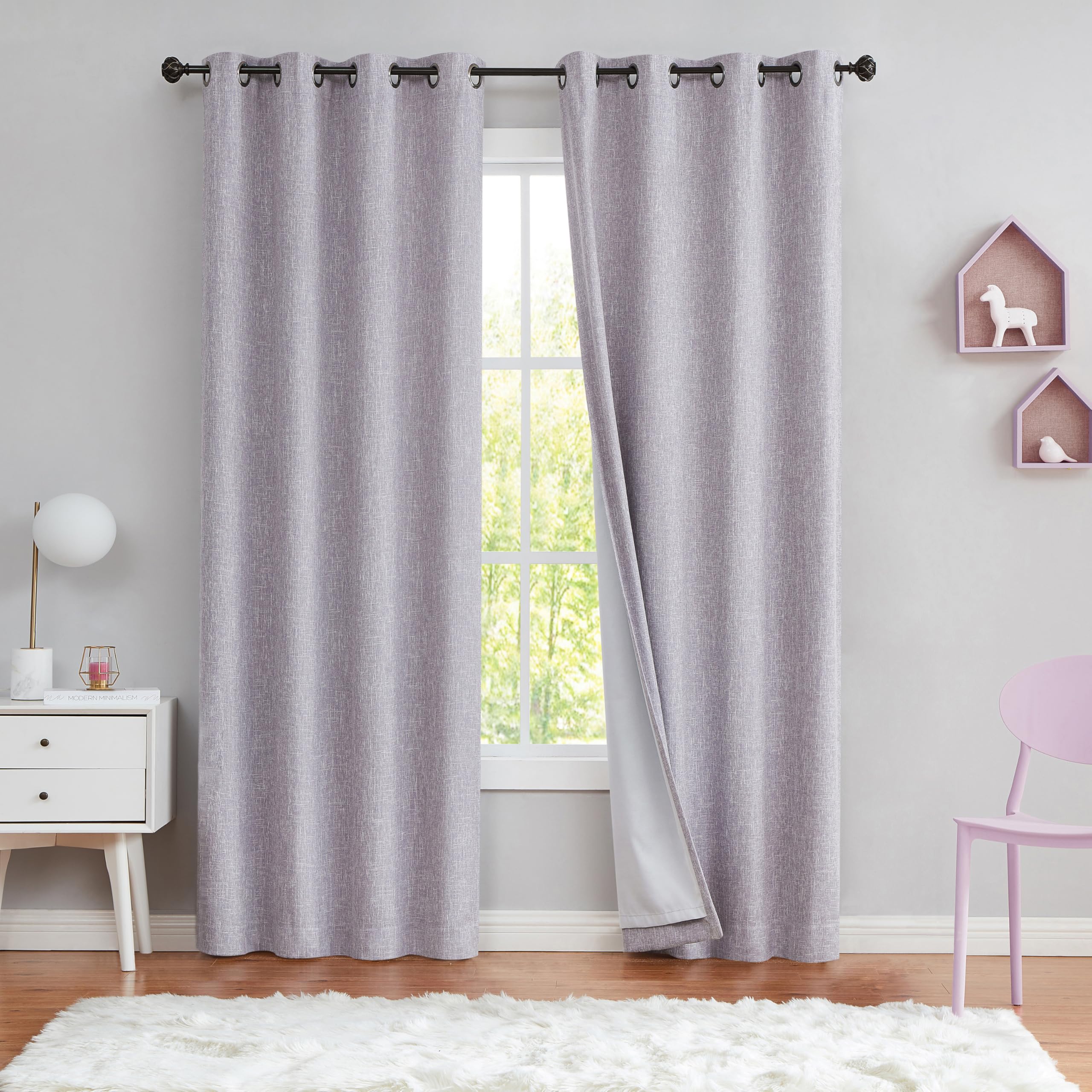 Central Park Lavender Blackout Curtains