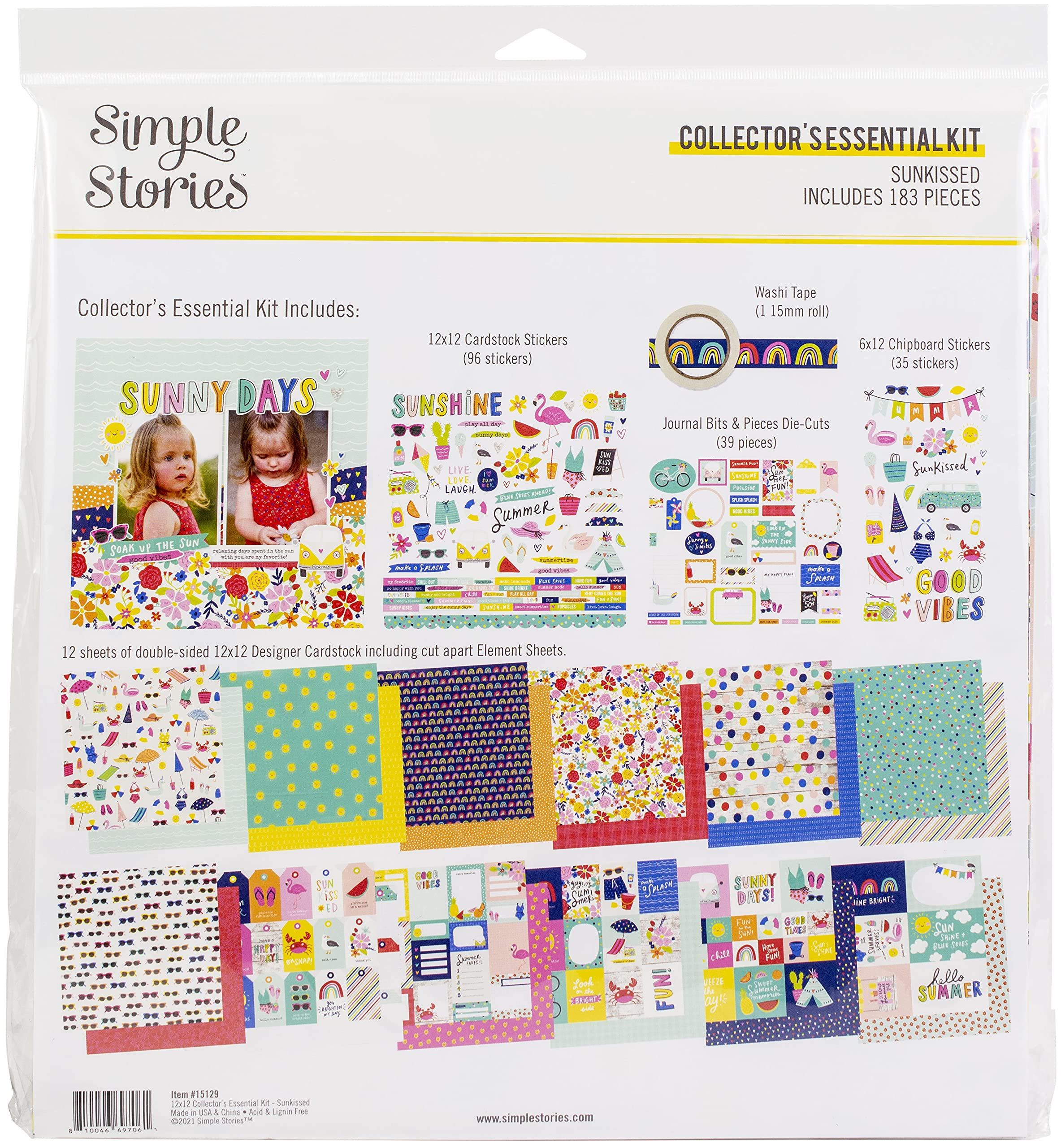 Simple Stories Collector's Essential Kit 12"X12"-Sunkissed