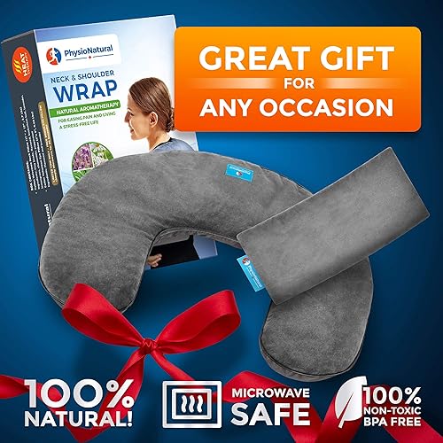 Miniatura 4 de Envoltura para el cuello para microondas, alivio instantáneo para rigidez, dolor muscular, tensión y estrés, migrañas, dolores de cabeza, almohada