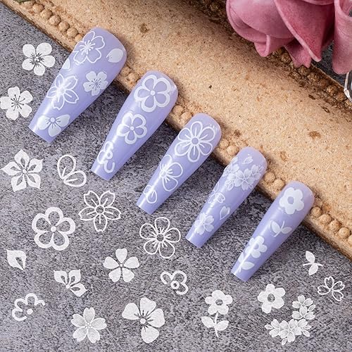 Miniatura 9 de HINZIC 20 hojas de calcomanías autoadhesivas de mariposas láser diseño de uñas de lámina dorada suministros de arte de uñas calcomanías para
