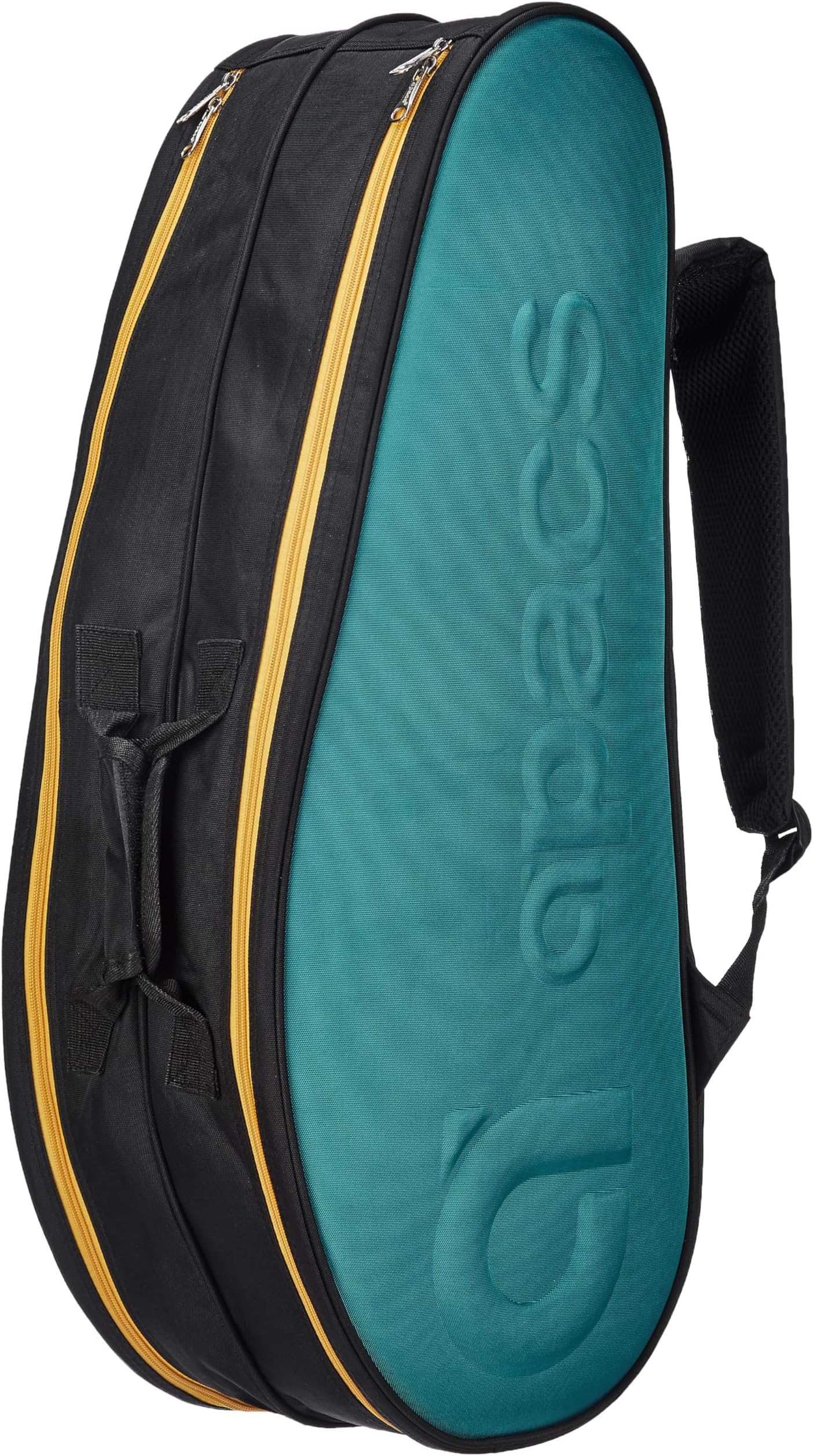 Apacs TwinPro Double Zipper | D2701 Bag | Professional | Two Extra Large Compartments | Durable Rigid Construction | Premium Fabric | Badminton Kitbag (Black Turquoise)
